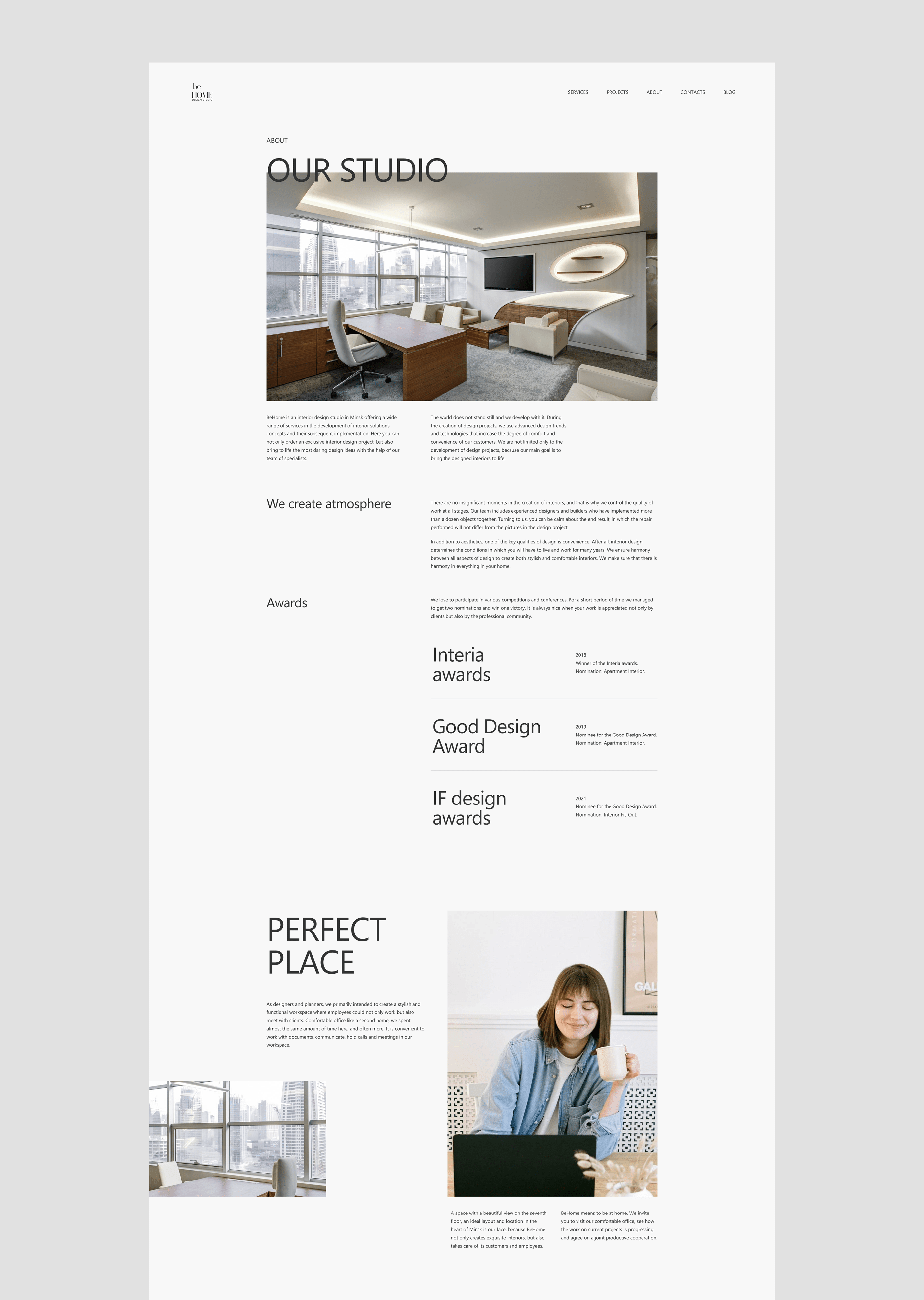 BeHome interior design studio - website — Изображение №18 — Интерфейсы, Анимация на Dprofile