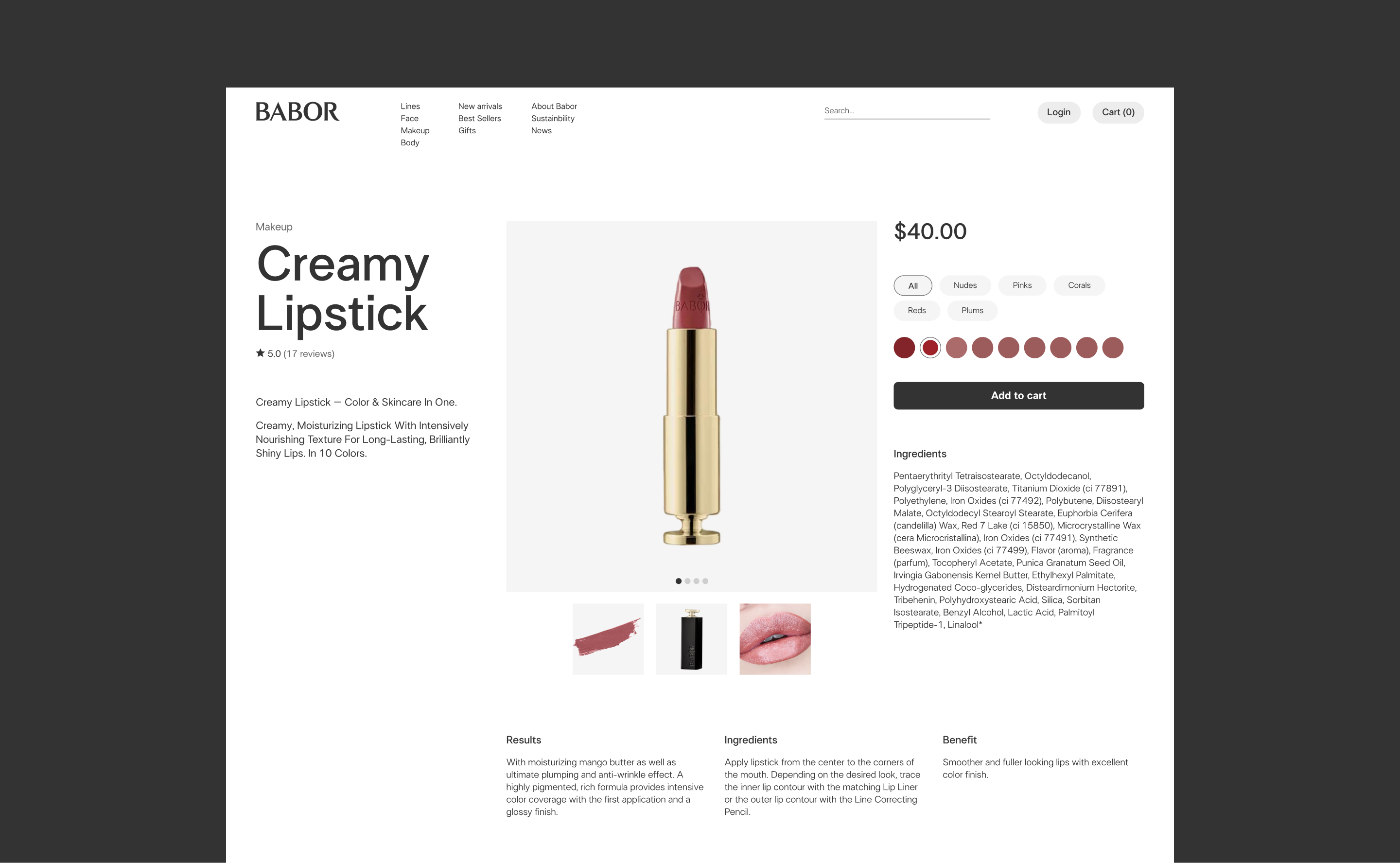 BABOR / E-COMMERCE — Изображение №10 — Интерфейсы, Графика на Dprofile