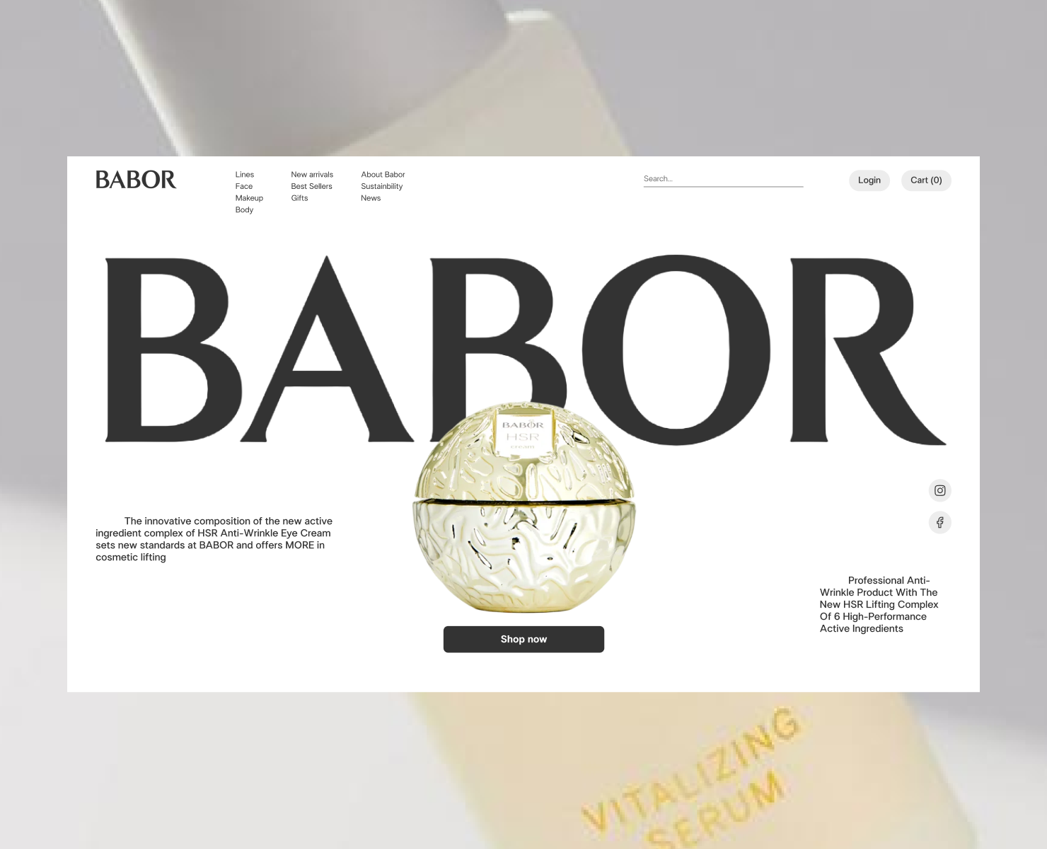 BABOR / E-COMMERCE — Интерфейсы, Графика на Dprofile