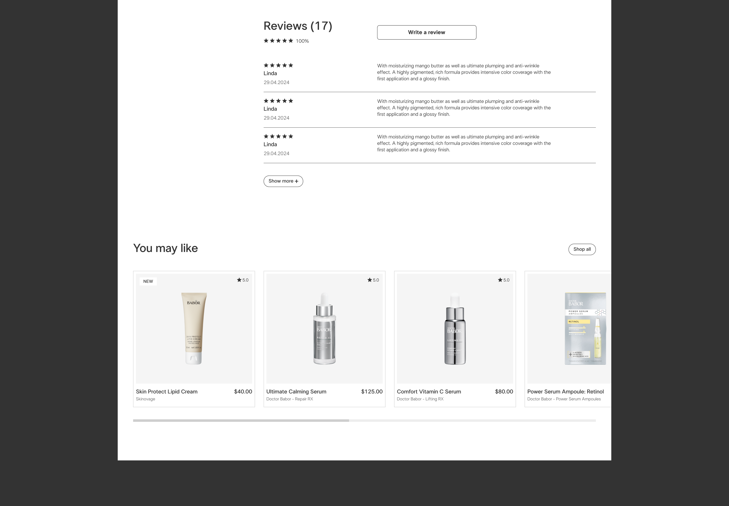 BABOR / E-COMMERCE — Изображение №11 — Интерфейсы, Графика на Dprofile