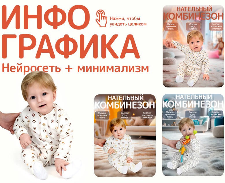 Инфографика для детской одежды — Графика, Маркетинг на Dprofile