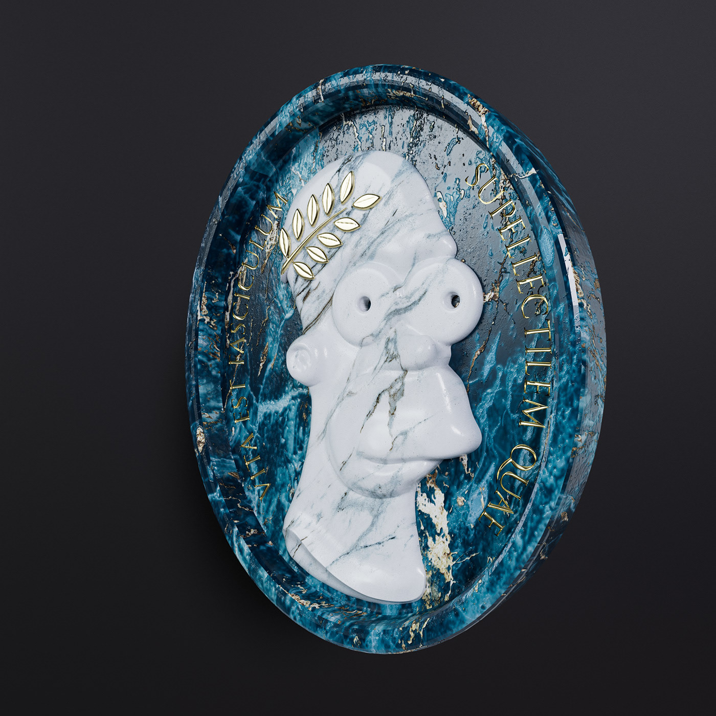 Homer Simpson marble cameo — Изображение №4 — Иллюстрация, Графика, 3D на Dprofile