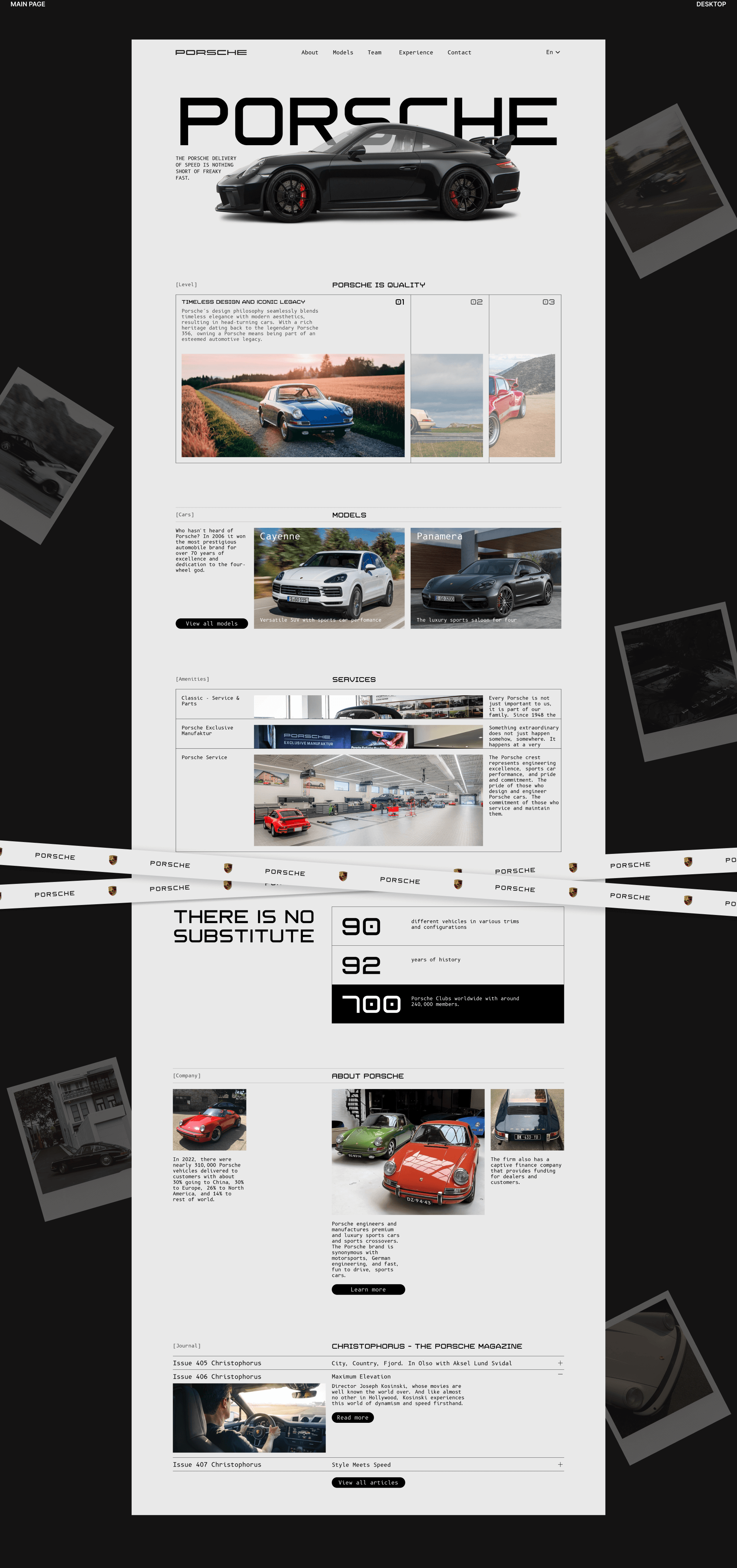 PORSCHE | Corporate website — Изображение №3 — Интерфейсы, Брендинг на Dprofile