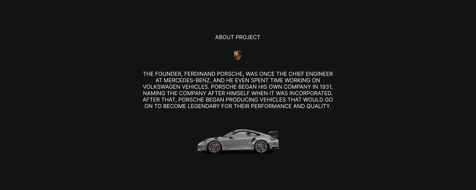 PORSCHE | Corporate website — Изображение №2 — Интерфейсы, Брендинг на Dprofile