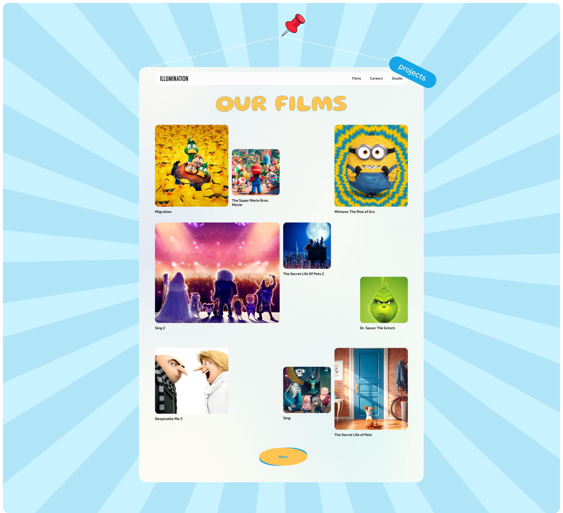 Illumination Entertainment | Corporate website redesign — Изображение №6 — Интерфейсы, Иллюстрация на Dprofile