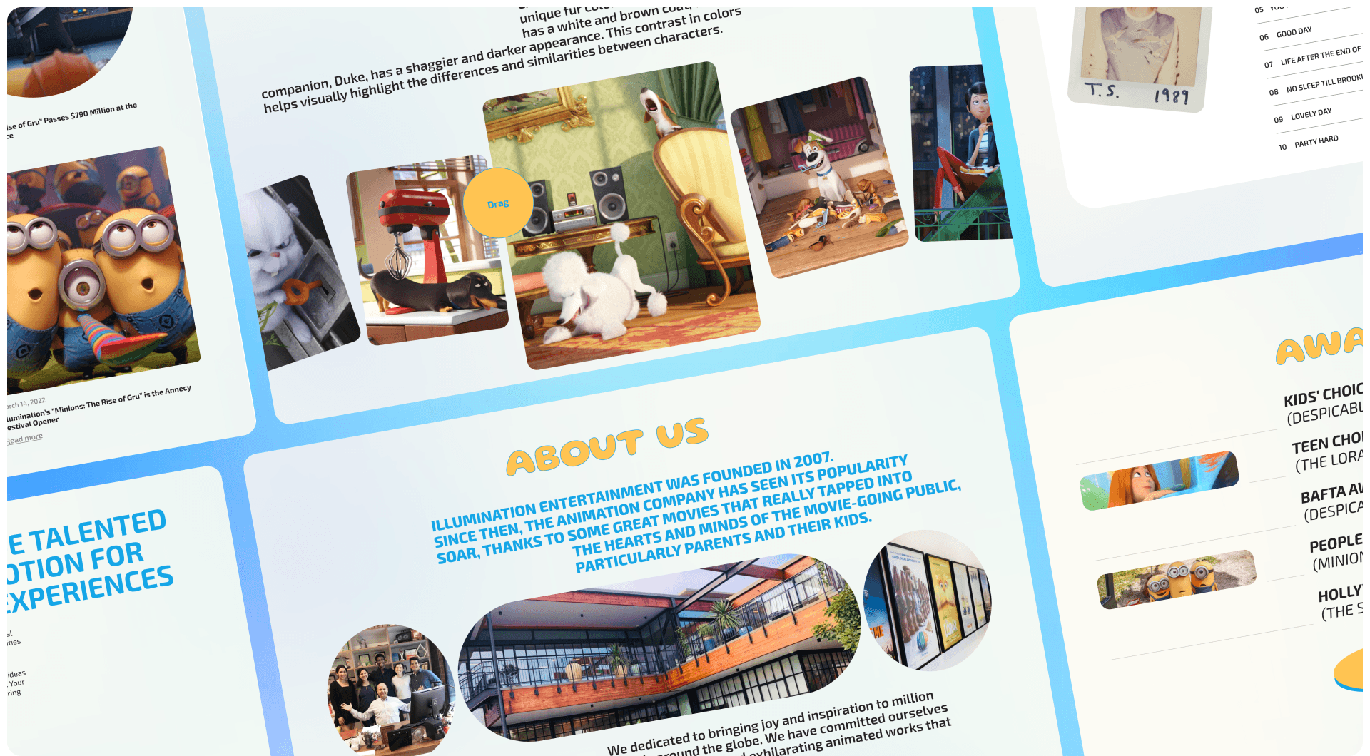 Illumination Entertainment | Corporate website redesign — Изображение №14 — Интерфейсы, Иллюстрация на Dprofile