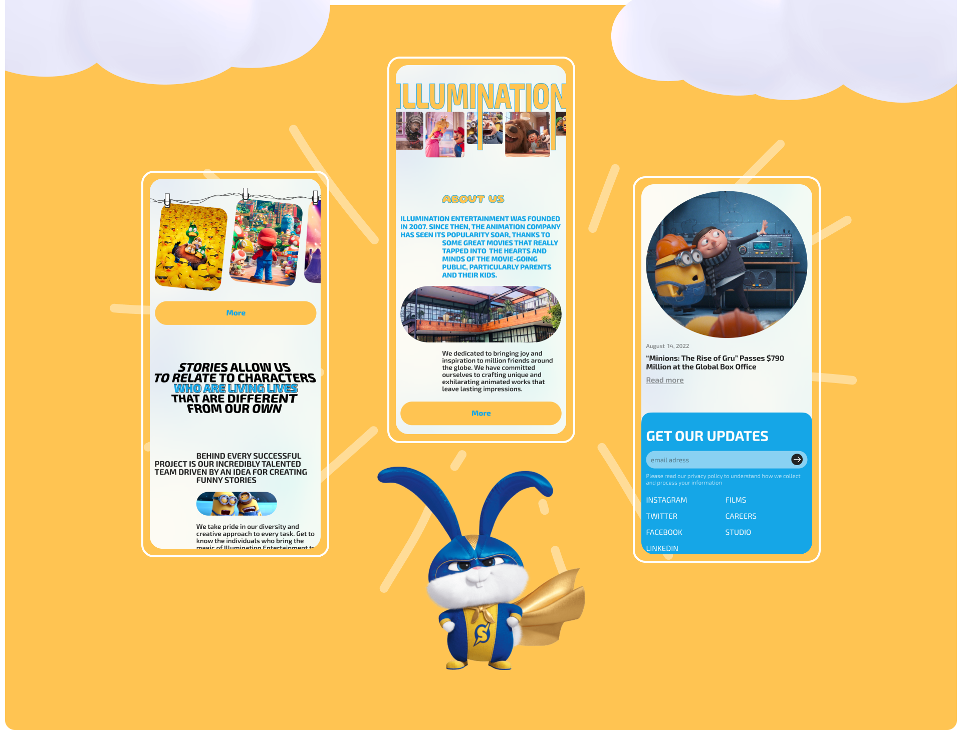 Illumination Entertainment | Corporate website redesign — Изображение №3 — Интерфейсы, Иллюстрация на Dprofile