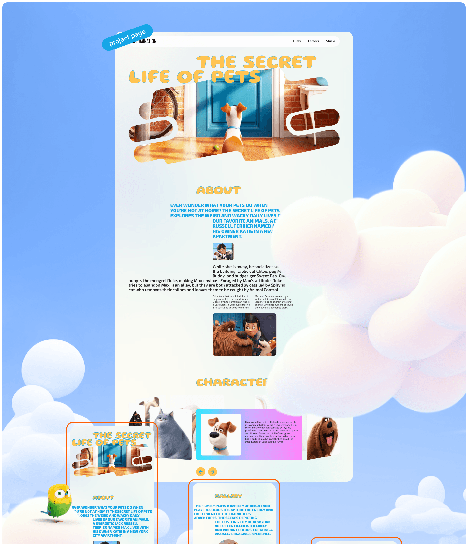Illumination Entertainment | Corporate website redesign — Изображение №8 — Интерфейсы, Иллюстрация на Dprofile