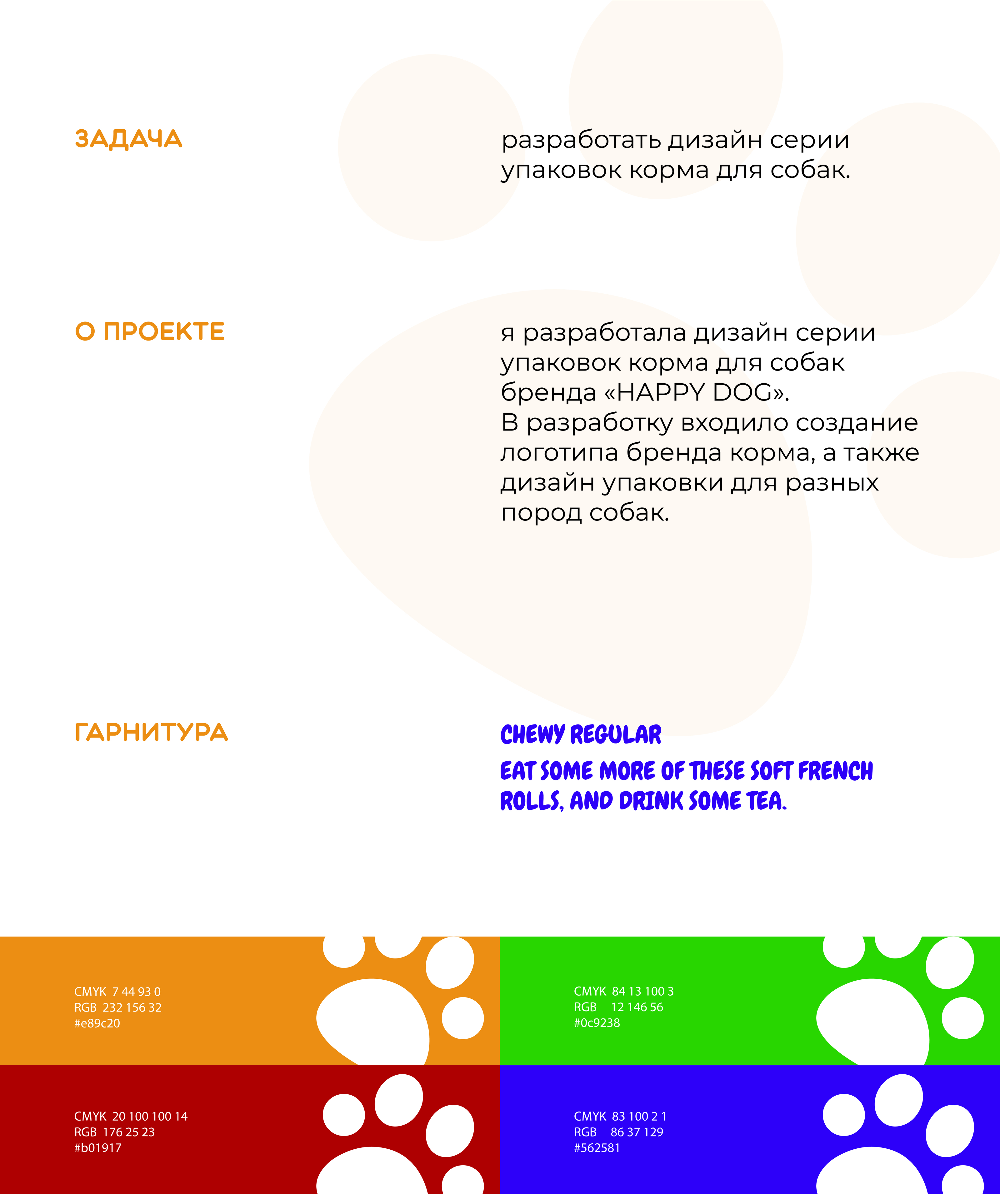 Разработка серии упаковок корма для собак "HAPPY DOG" — Изображение №2 — Брендинг, Графика на Dprofile