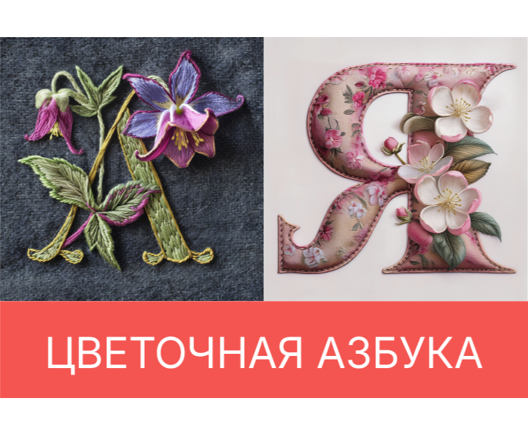 ЦВЕТОЧНАЯ АЗБУКА. БУКВАЛЬНЫЙ ЧЕЛЛЕНДЖ — Иллюстрация, Графика на Dprofile