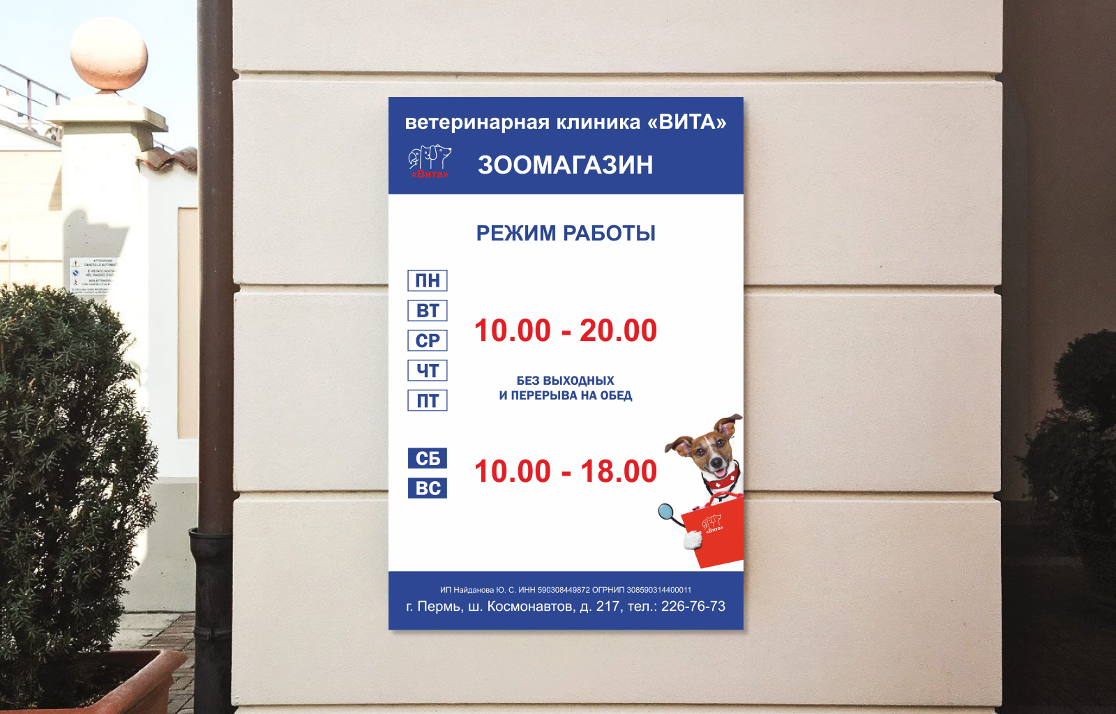 Визитки, флаер, режимник для ветклиники — Изображение №4 — Брендинг, Графика на Dprofile