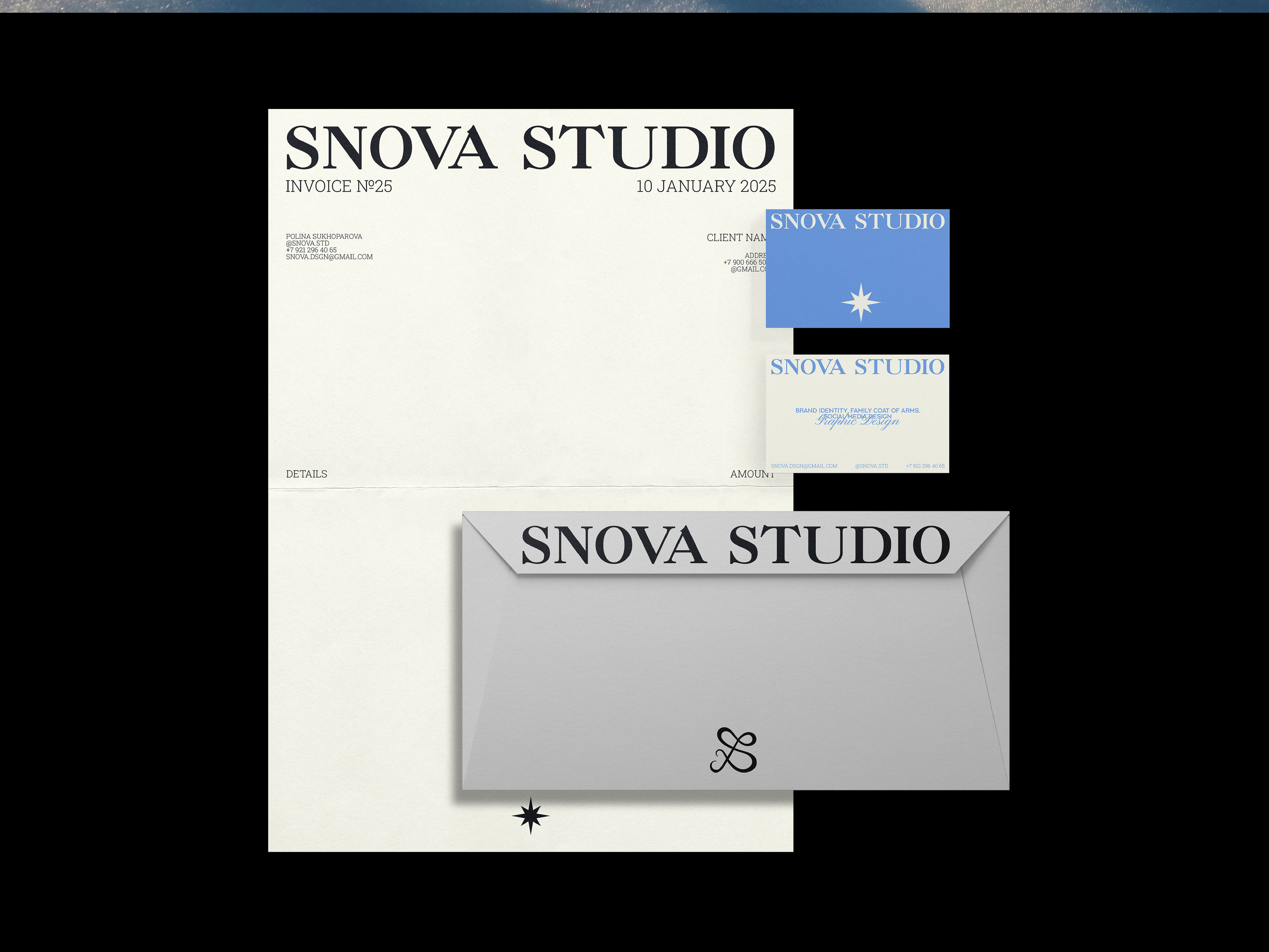 SNOVA STUDIO / GRAPHIC DESIGN STUDIO IDENTITY — Изображение №4 — Брендинг на Dprofile