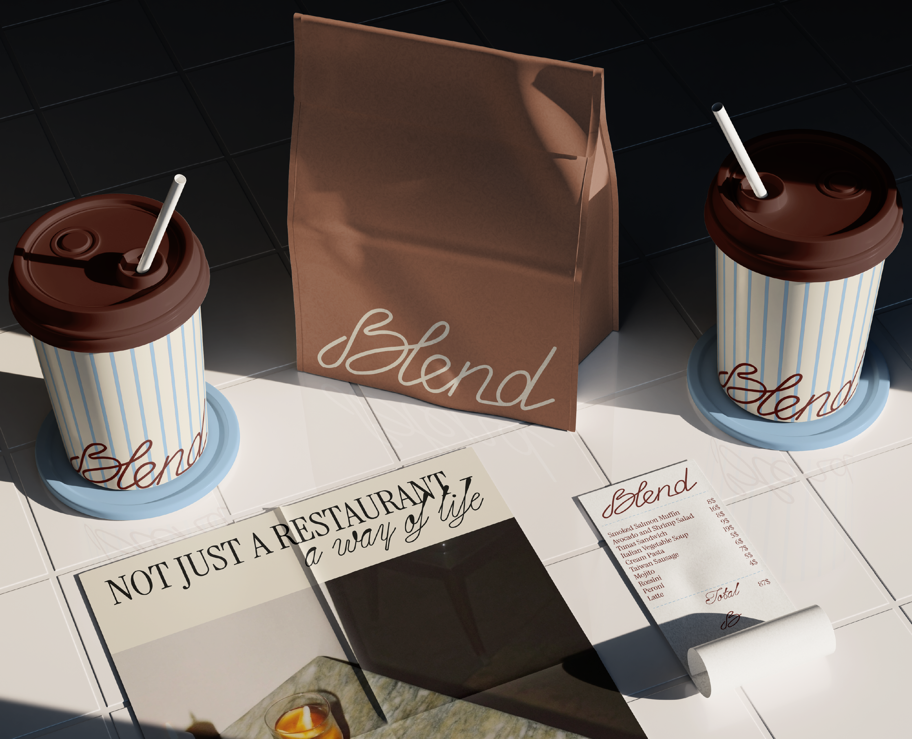 BLEND / BRAND IDENTITY + SOCIAL MEDIA DESIGN — Брендинг на Dprofile
