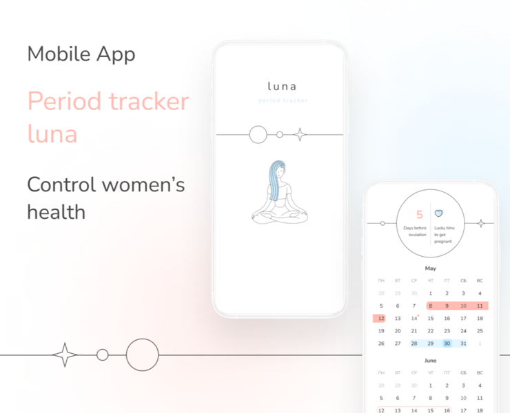 Period tracker — Интерфейсы на Dprofile