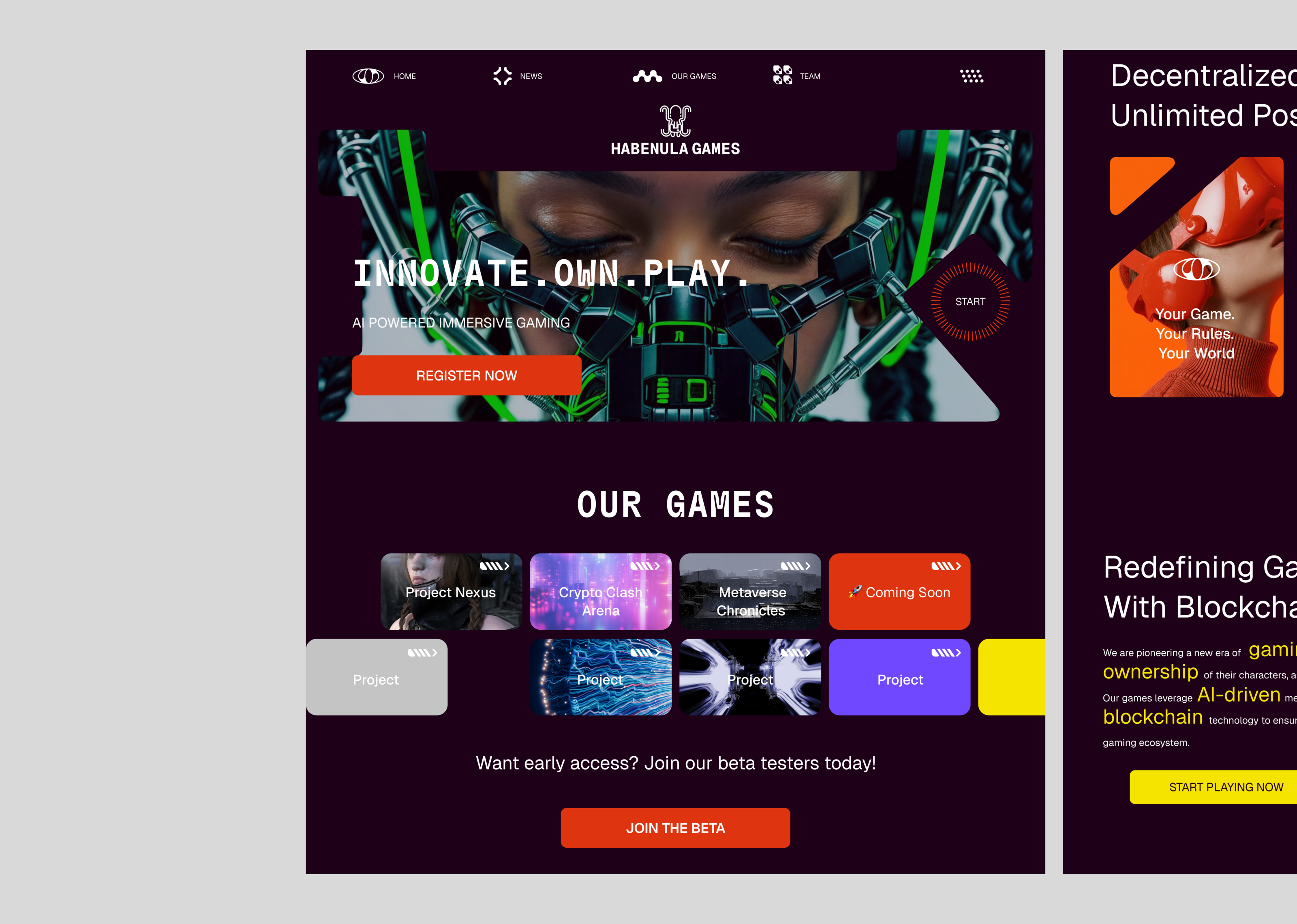 Game Studio/IT/Crypto Branding/Брендинг игровой студии — Изображение №23 — Интерфейсы, Брендинг на Dprofile