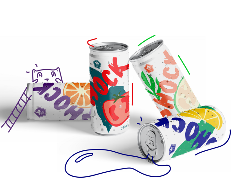 Shock • Линейка напитков | Packaging design на Dprofile