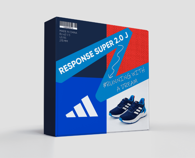 "Product box ADIDAS response super 2.0 j" — Брендинг, Графика на Dprofile
