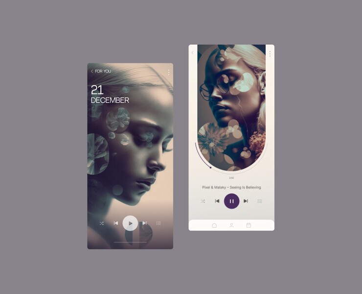 Daily playlist | Mobile App concept — Интерфейсы на Dprofile