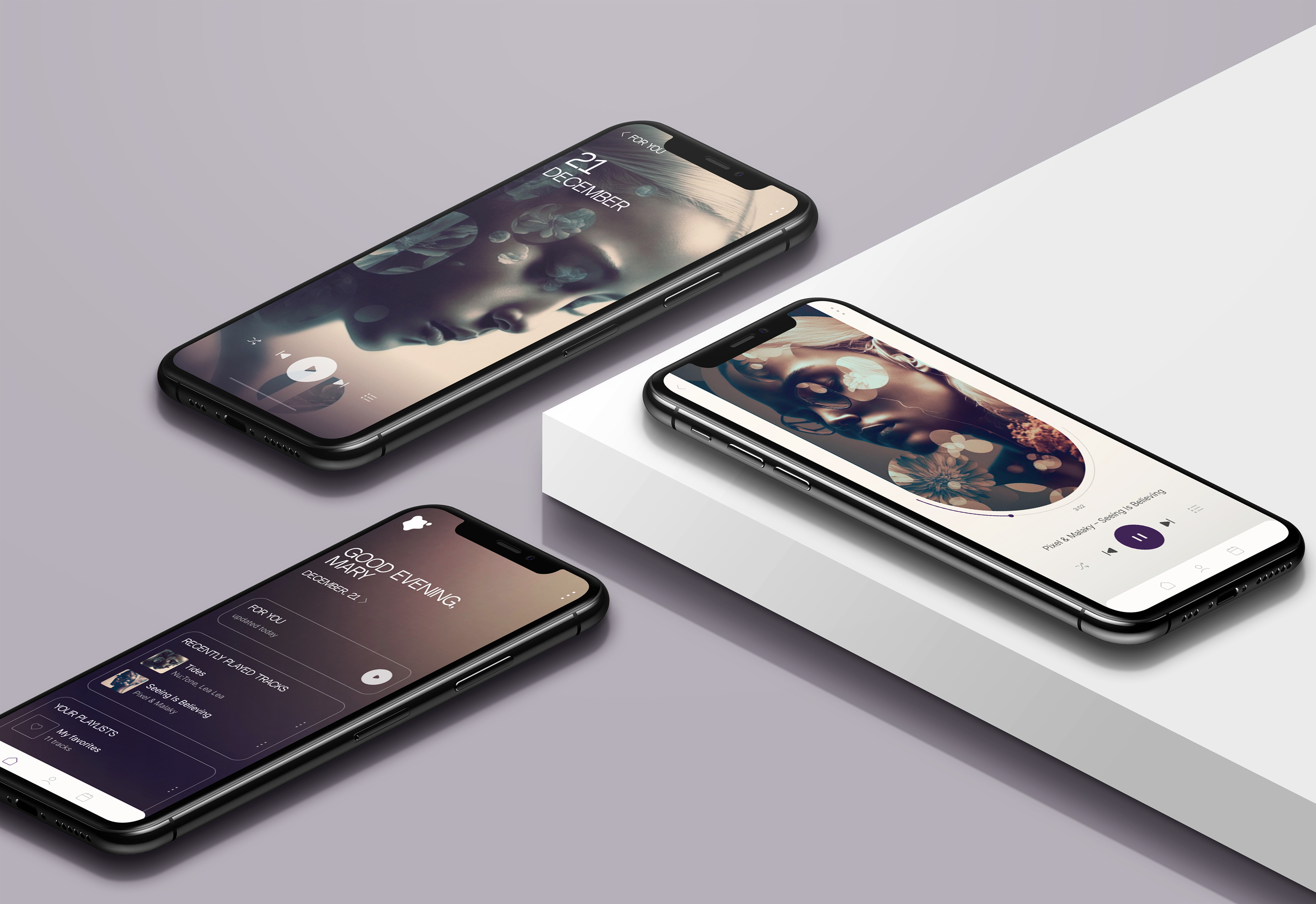 Daily playlist | Mobile App concept — Изображение №6 — Интерфейсы на Dprofile