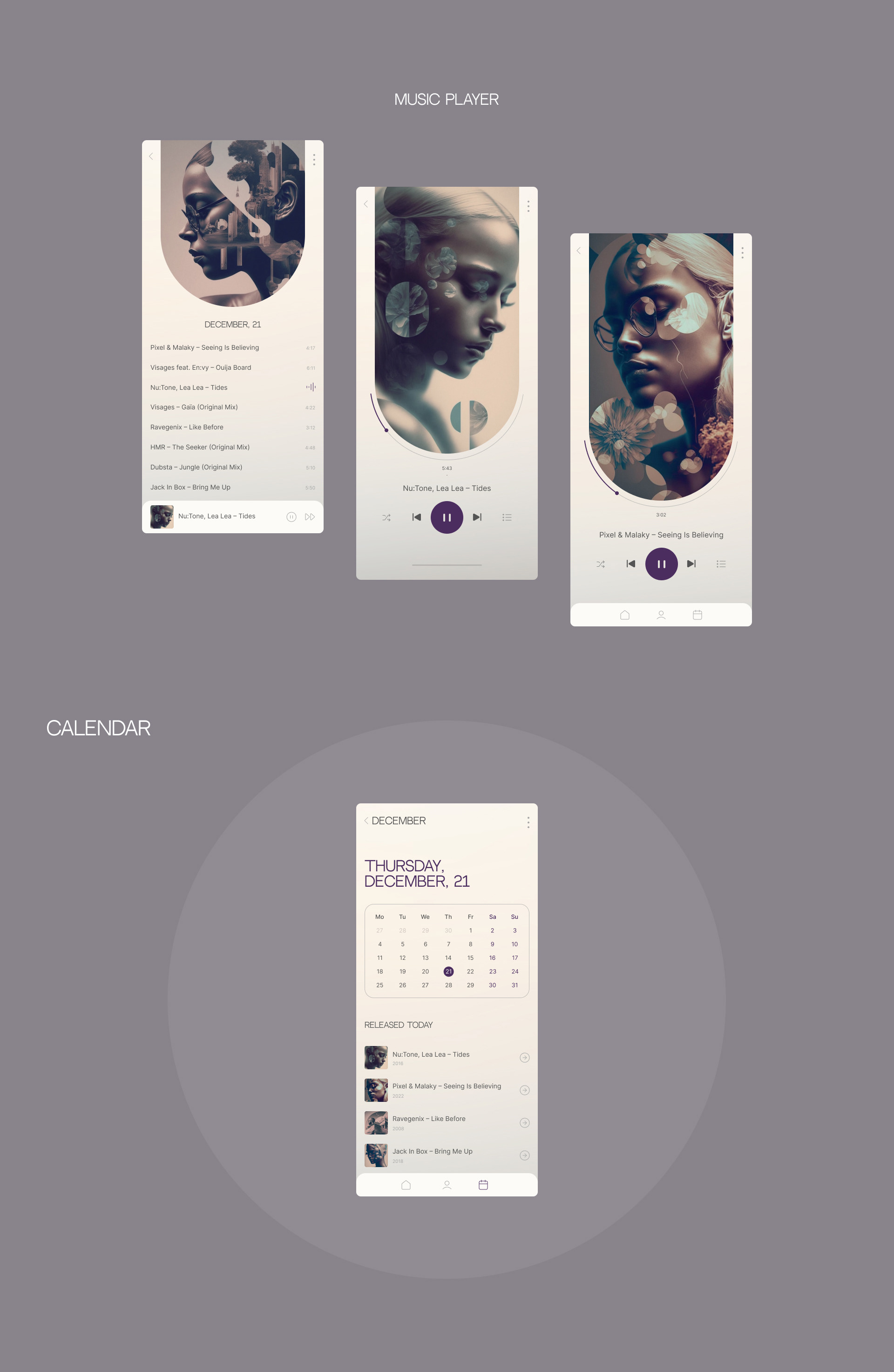 Daily playlist | Mobile App concept — Изображение №5 — Интерфейсы на Dprofile
