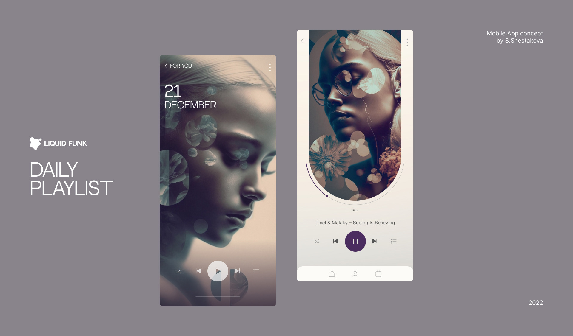Daily playlist | Mobile App concept — Изображение №1 — Интерфейсы на Dprofile