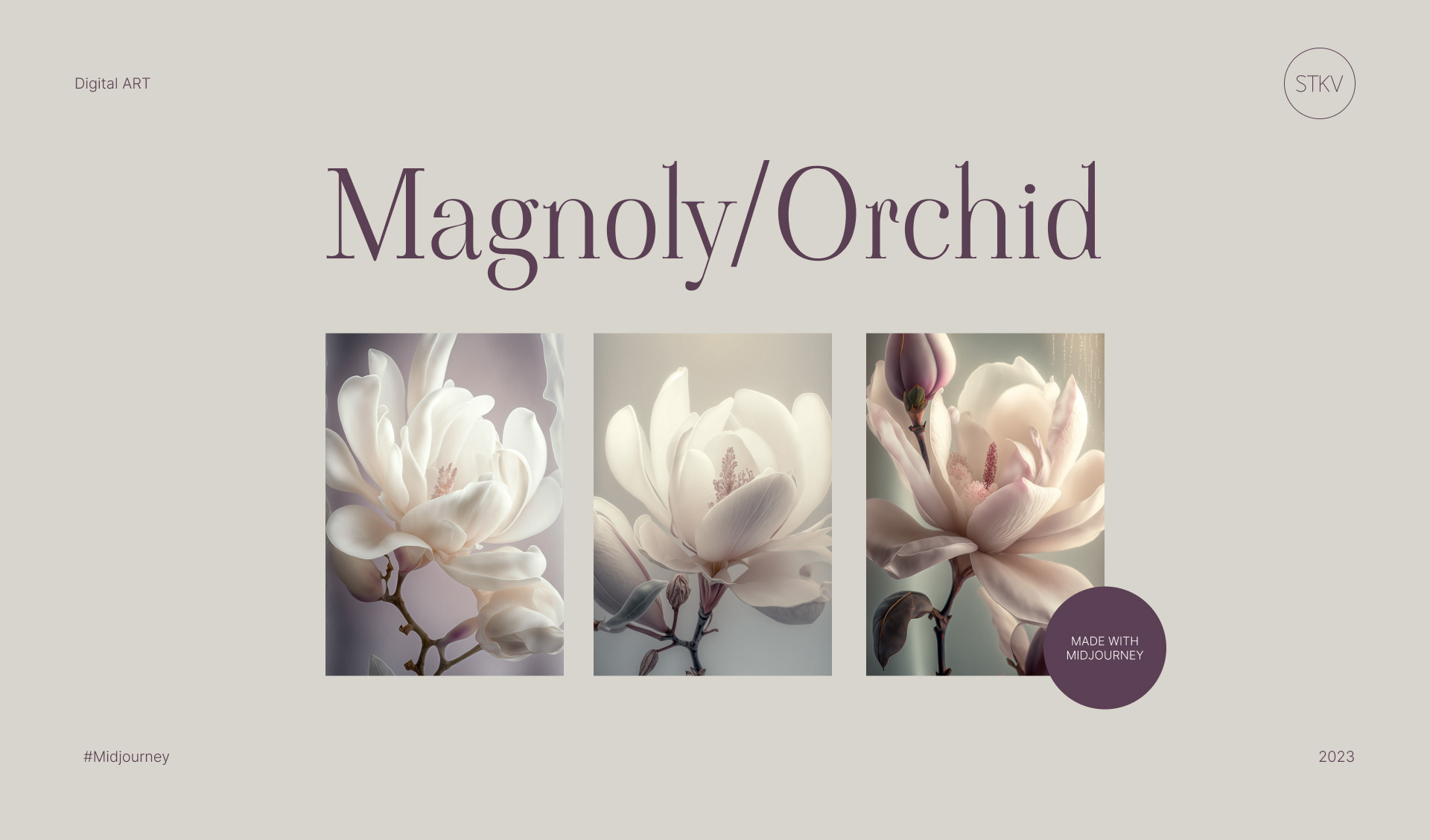 Midjourney digital art | Flower magnoly orchid — Изображение №1 — Иллюстрация, Графика на Dprofile