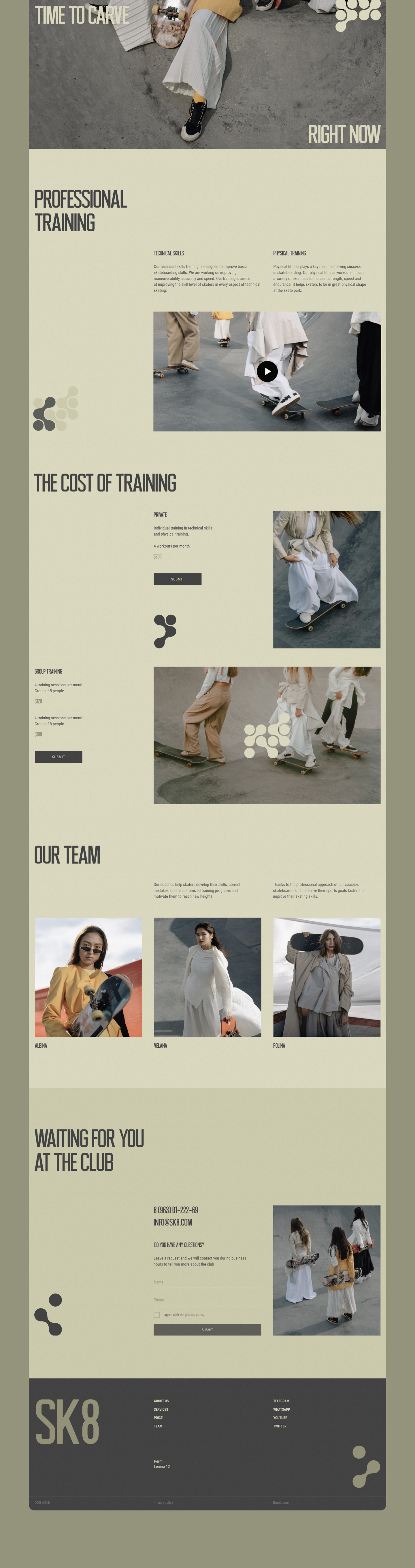 SK8 Skateboarding club — Изображение №3 — Интерфейсы, Графика на Dprofile