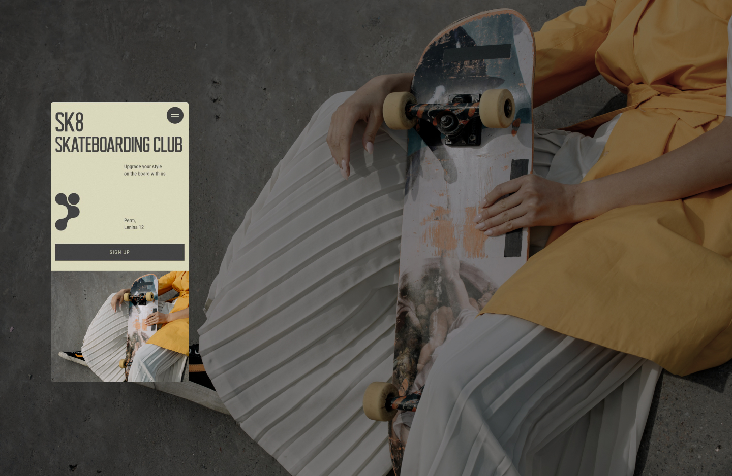 SK8 Skateboarding club — Изображение №4 — Интерфейсы, Графика на Dprofile