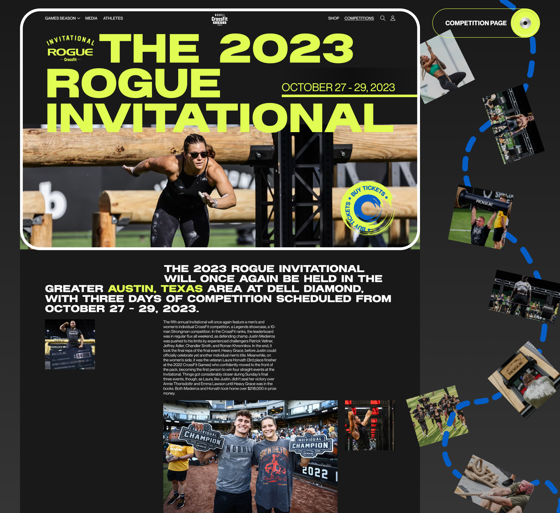 Crossfit Games | Corporate website redesign — Изображение №2 — Интерфейсы на Dprofile