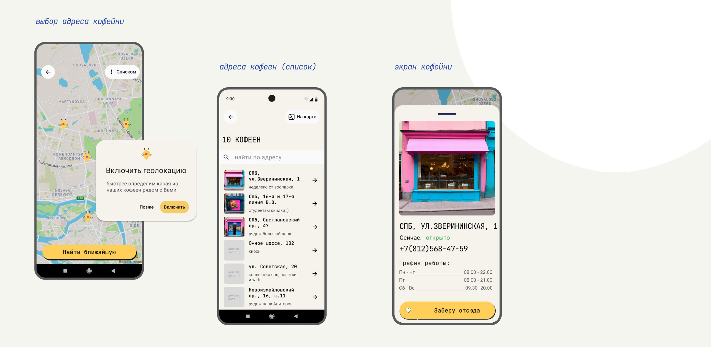 Ux/ui дизайн мобильного приложения кофейни CoffeeOwl — Изображение №28 — Интерфейсы на Dprofile