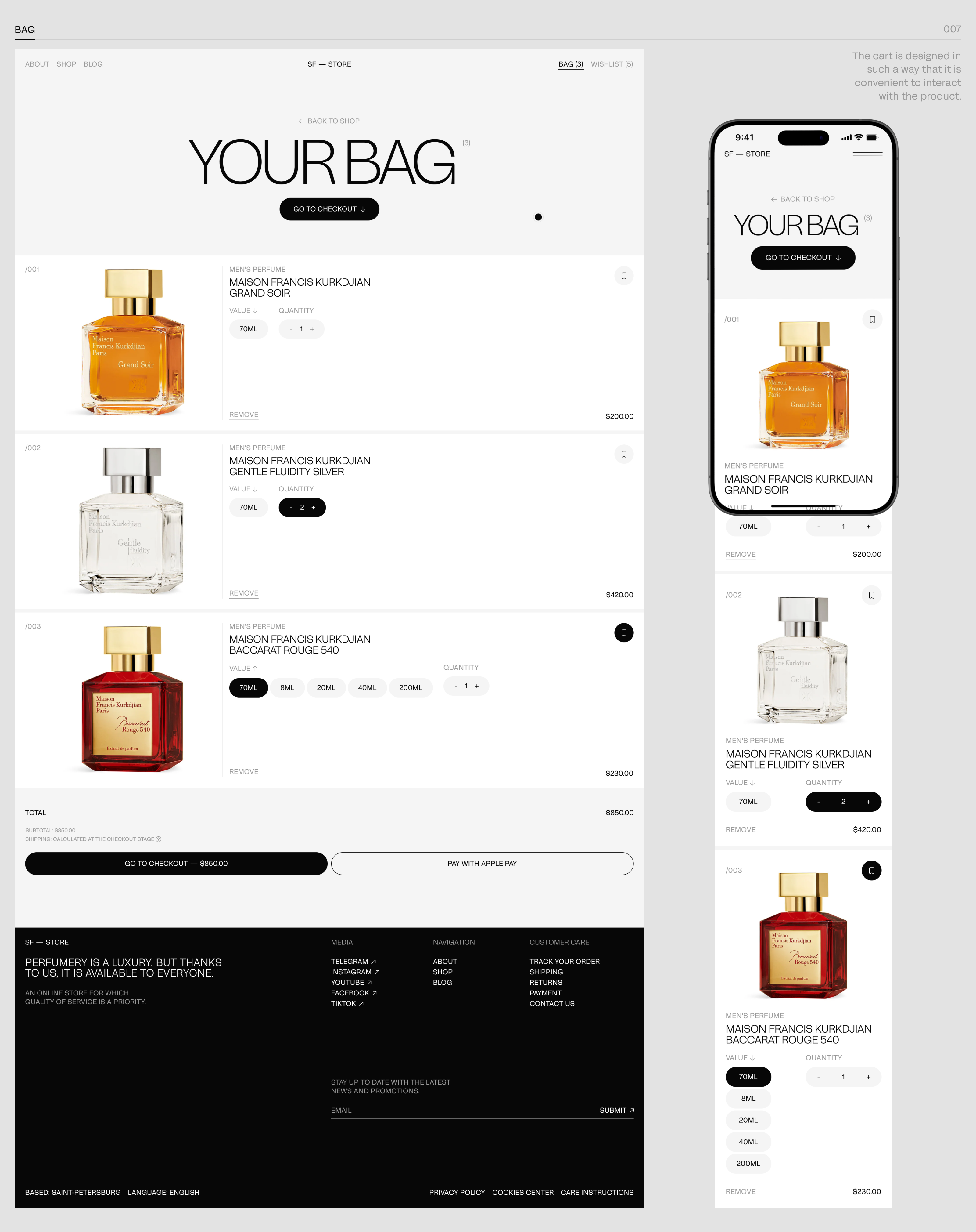 Perfume Shop — Изображение №11 — Интерфейсы на Dprofile