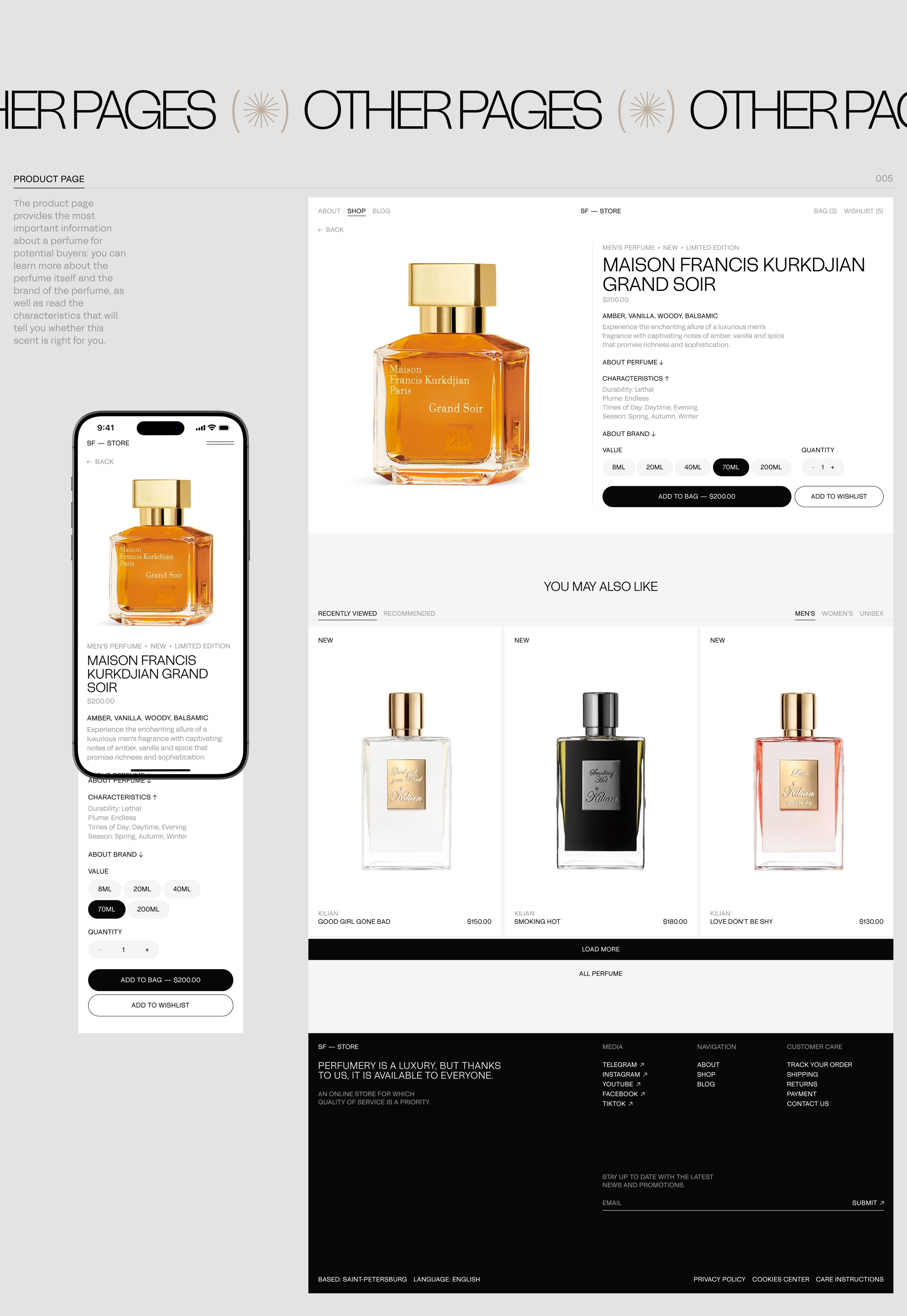 Perfume Shop — Изображение №9 — Интерфейсы на Dprofile