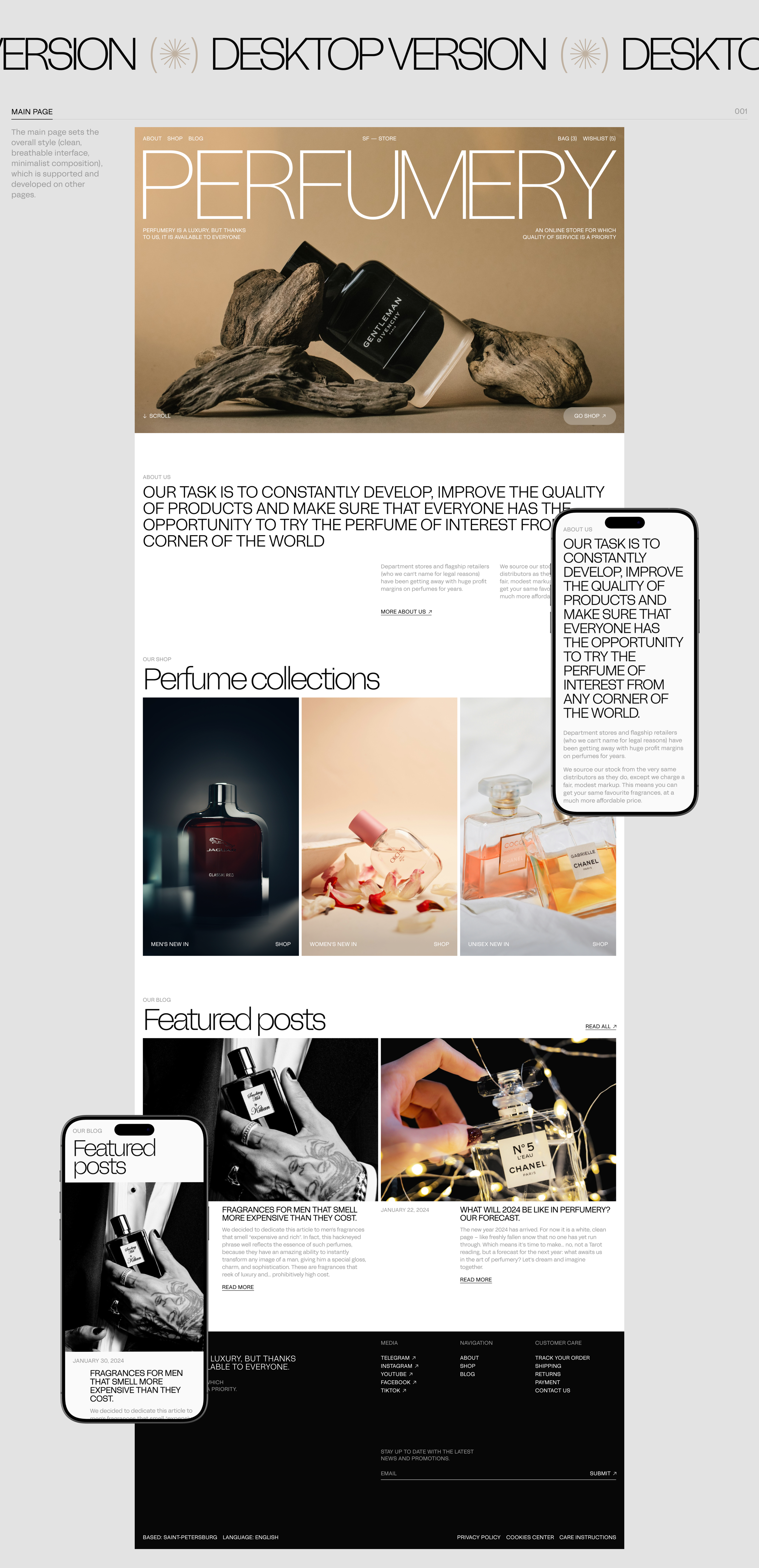 Perfume Shop — Изображение №3 — Интерфейсы на Dprofile