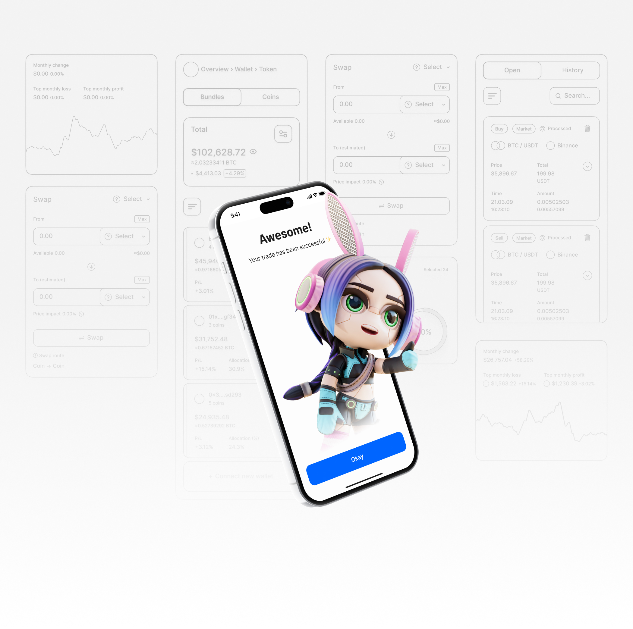 Zenfuse: Crypto trading & Social network — Изображение №10 — Интерфейсы, Брендинг на Dprofile