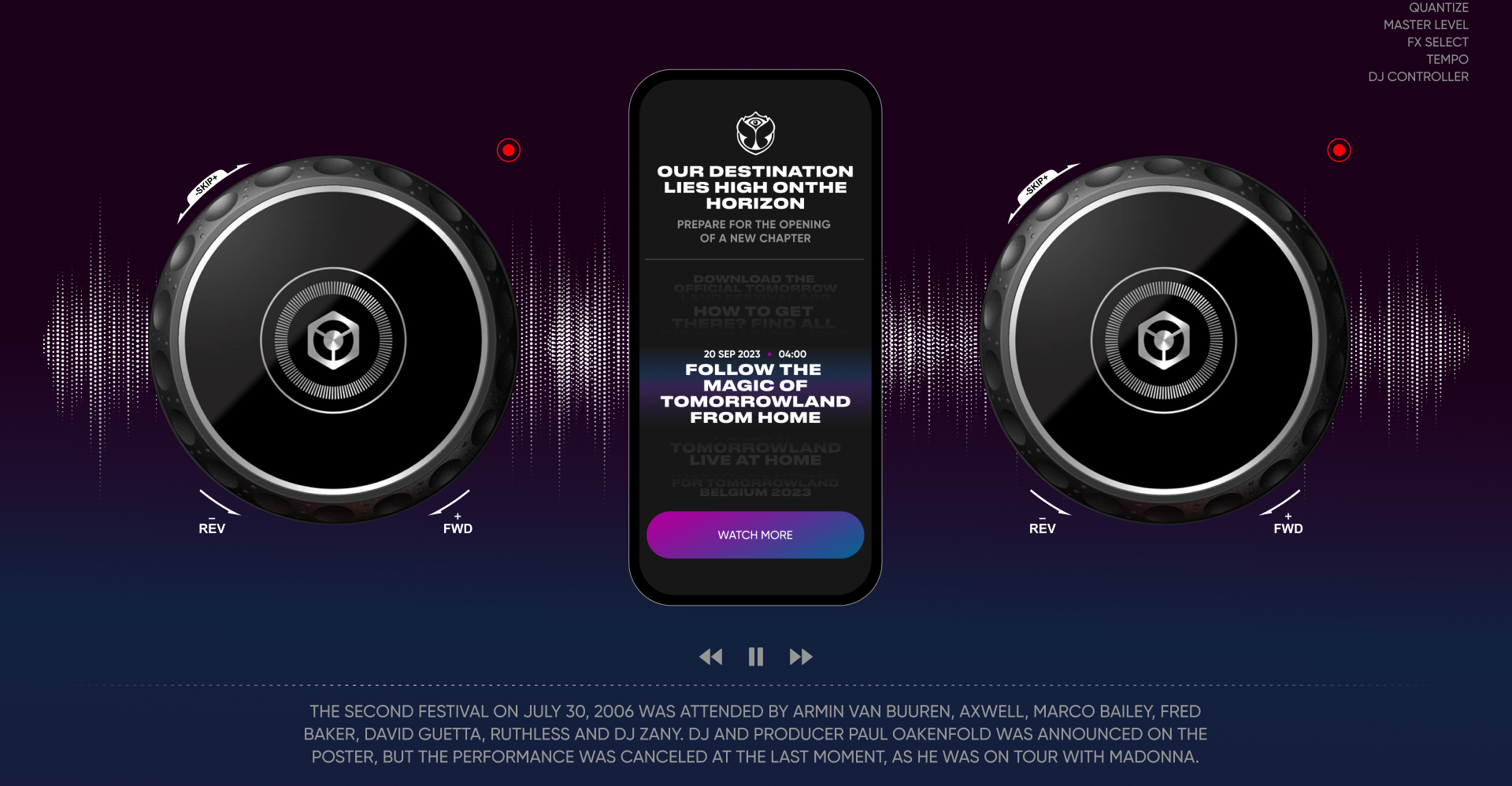 Tomorrowland Music — Изображение №3 — Интерфейсы на Dprofile