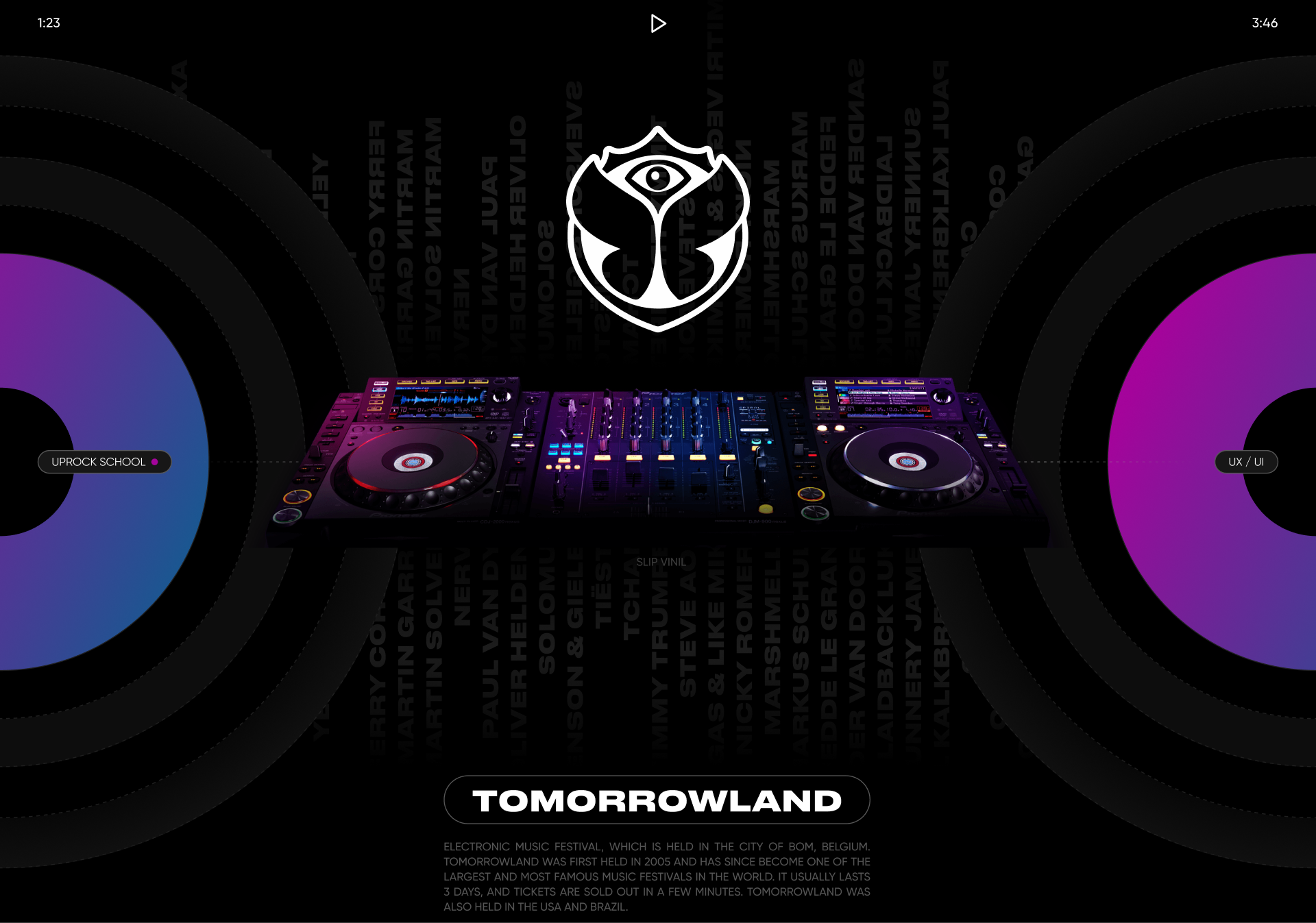 Tomorrowland Music — Изображение №1 — Интерфейсы на Dprofile