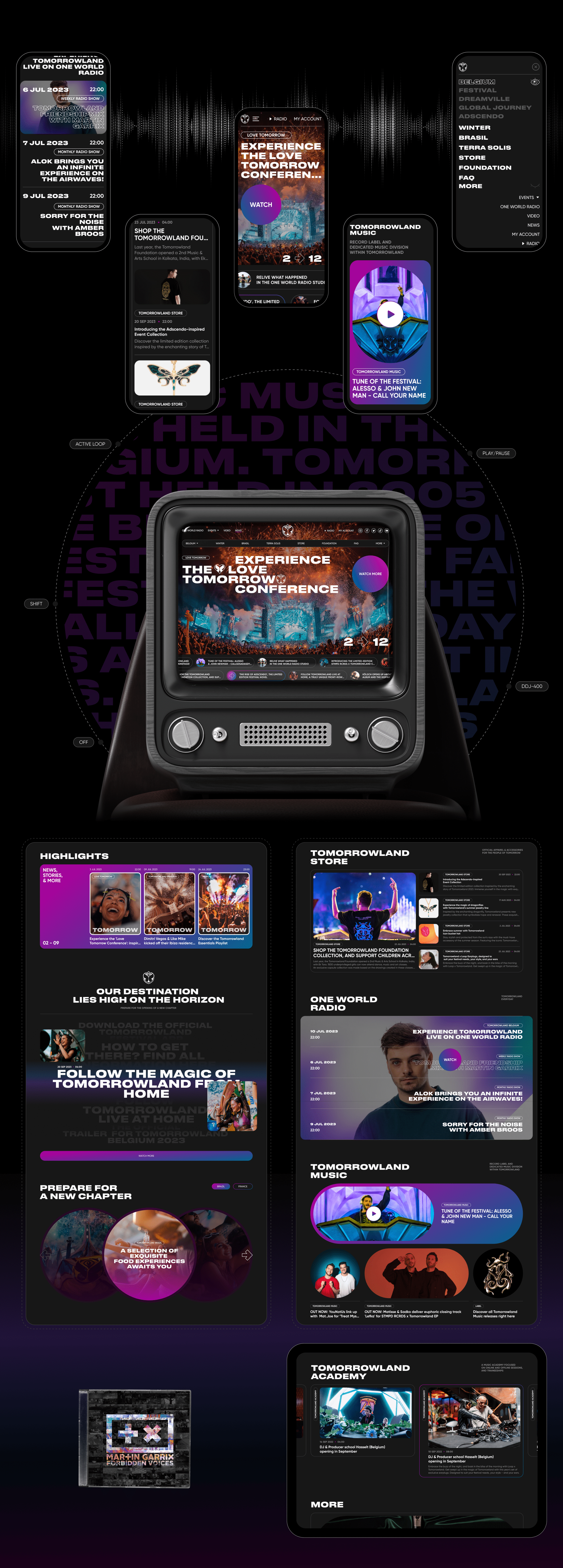 Tomorrowland Music — Изображение №2 — Интерфейсы на Dprofile