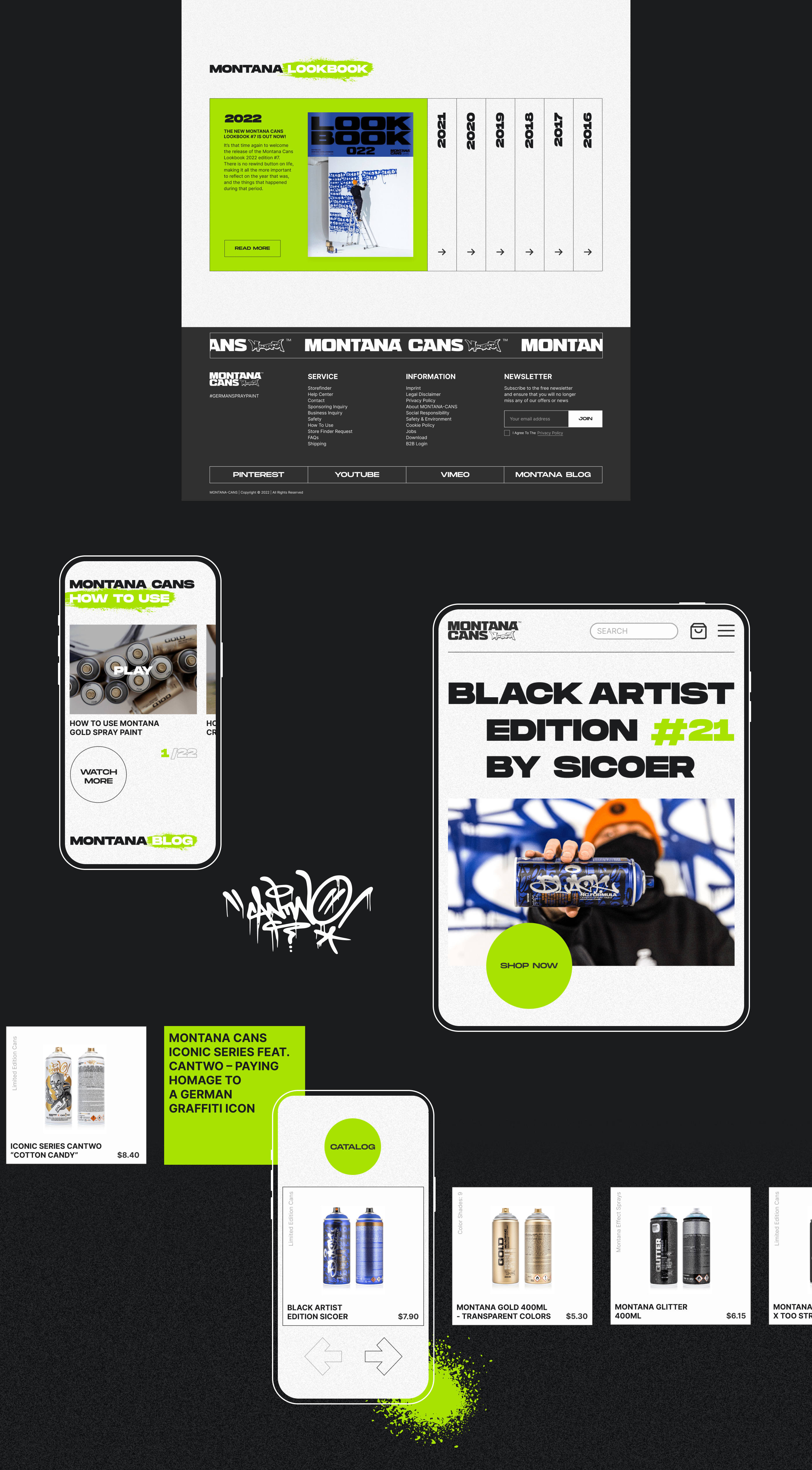 Redesign Concept: MONTANA CANS — Изображение №3 — Интерфейсы, Графика на Dprofile