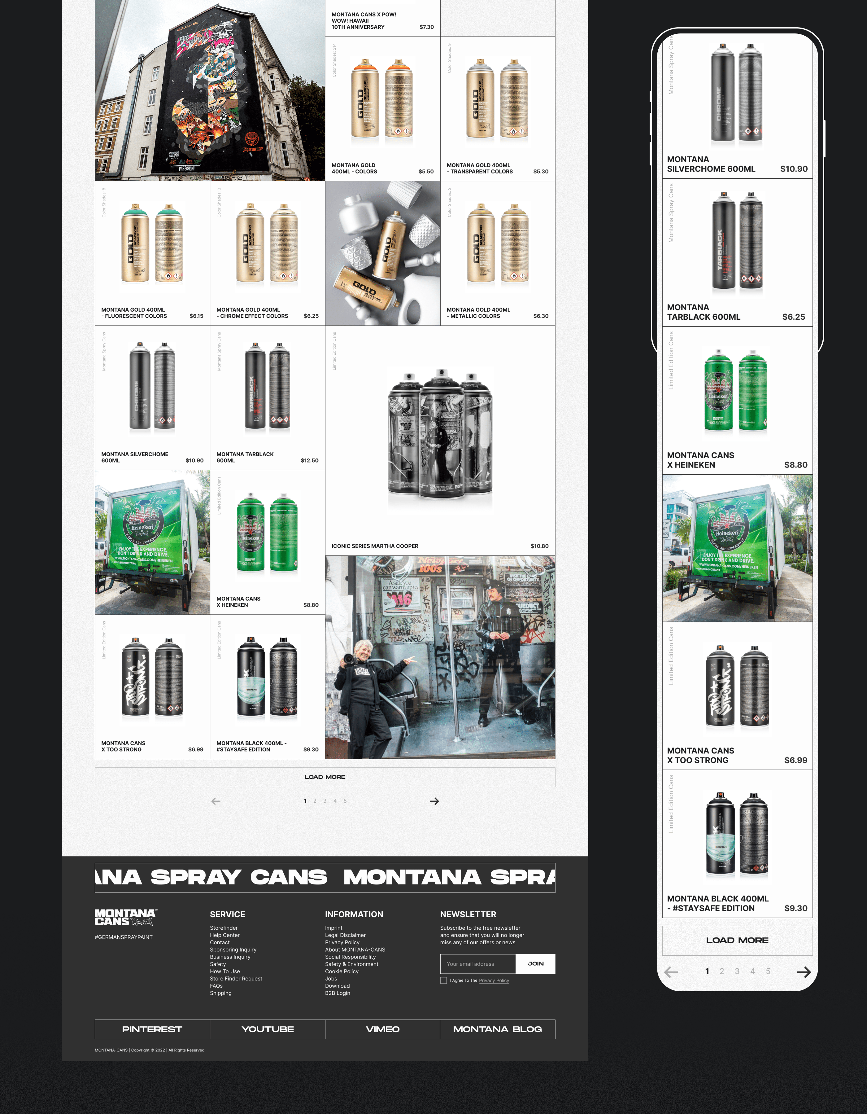 Redesign Concept: MONTANA CANS — Изображение №5 — Интерфейсы, Графика на Dprofile