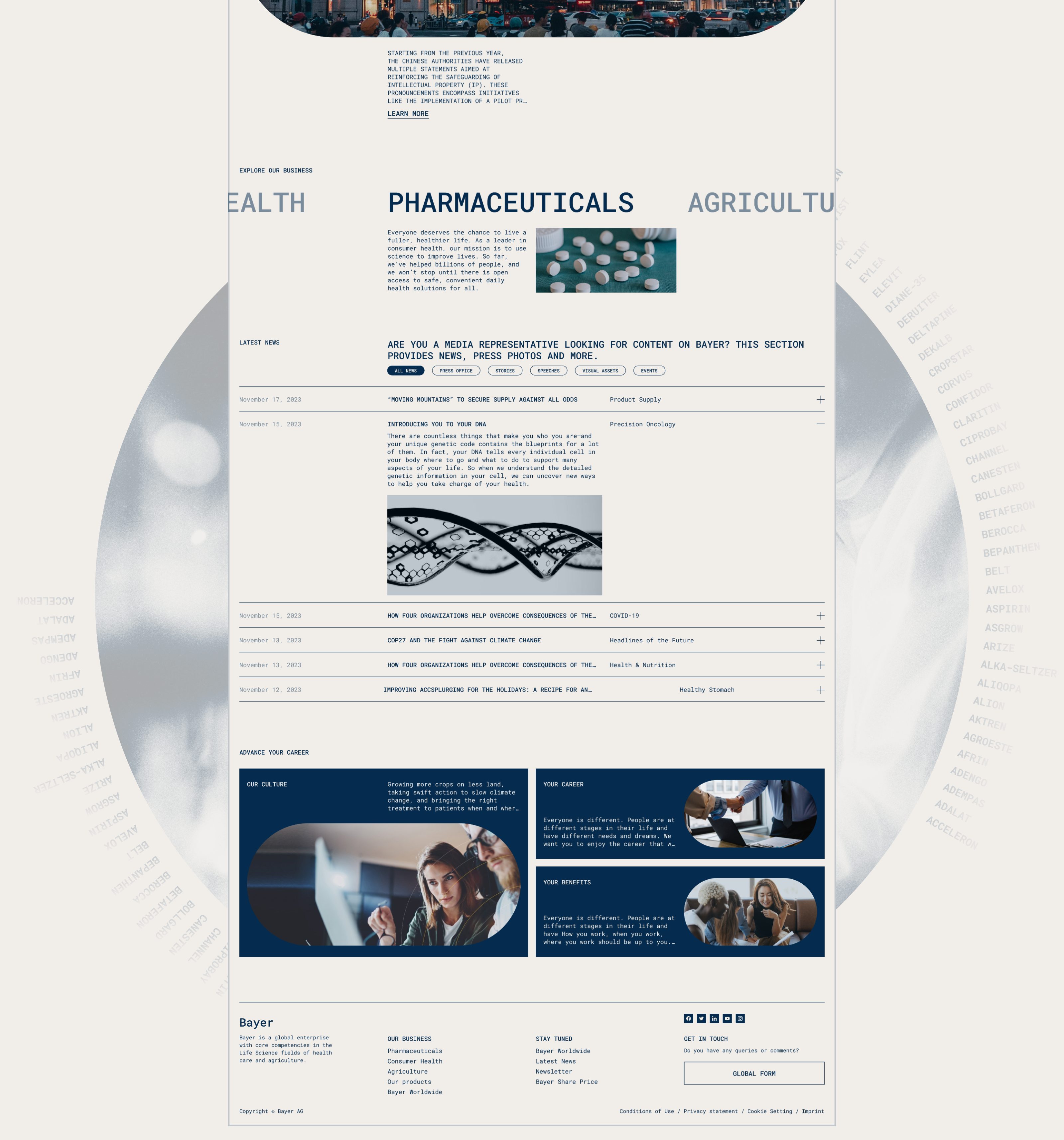 Bayer / Corporate website — Изображение №2 — Интерфейсы, Графика на Dprofile