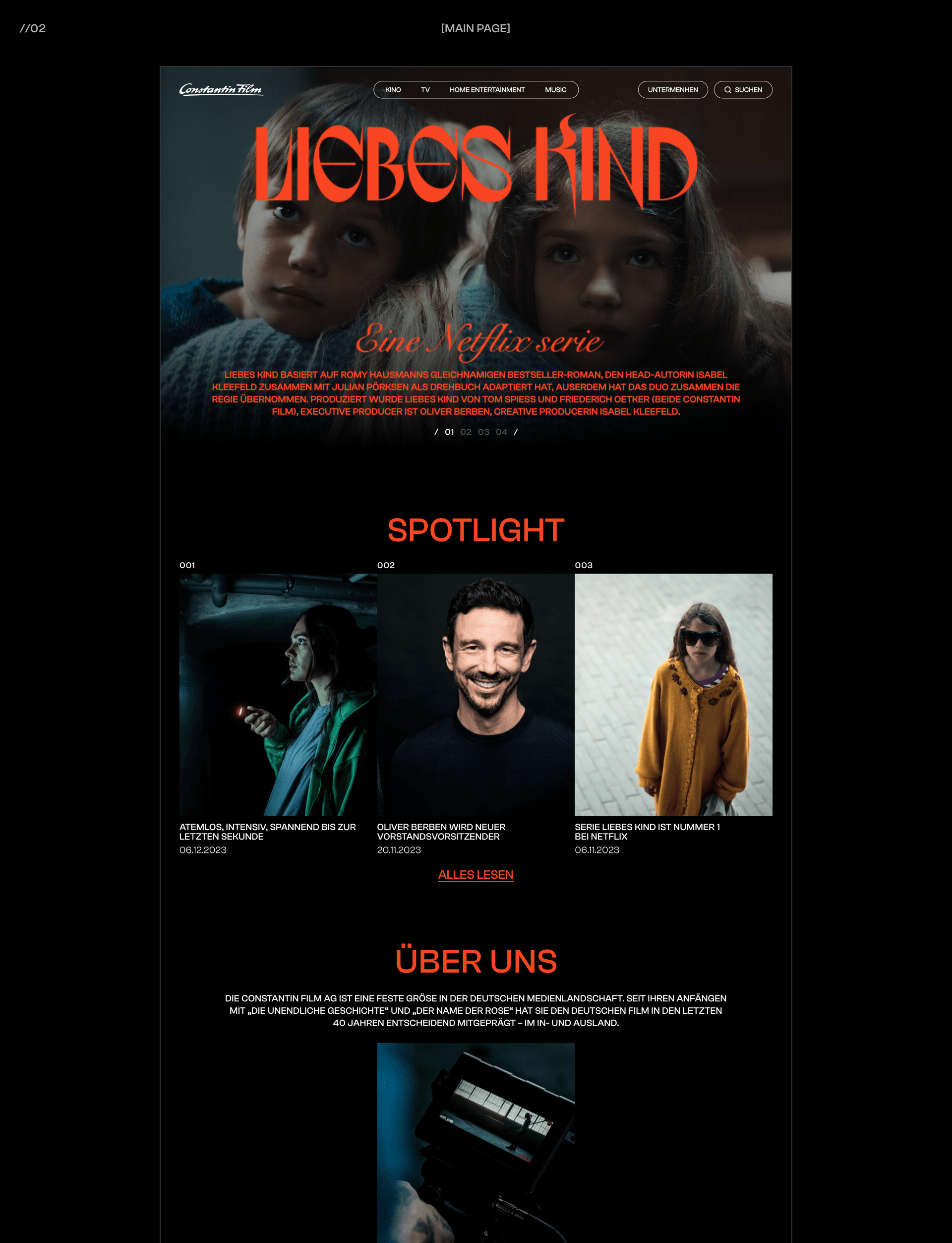 Сonstantin Film | Corporate website redesign — Изображение №3 — Интерфейсы, Графика на Dprofile