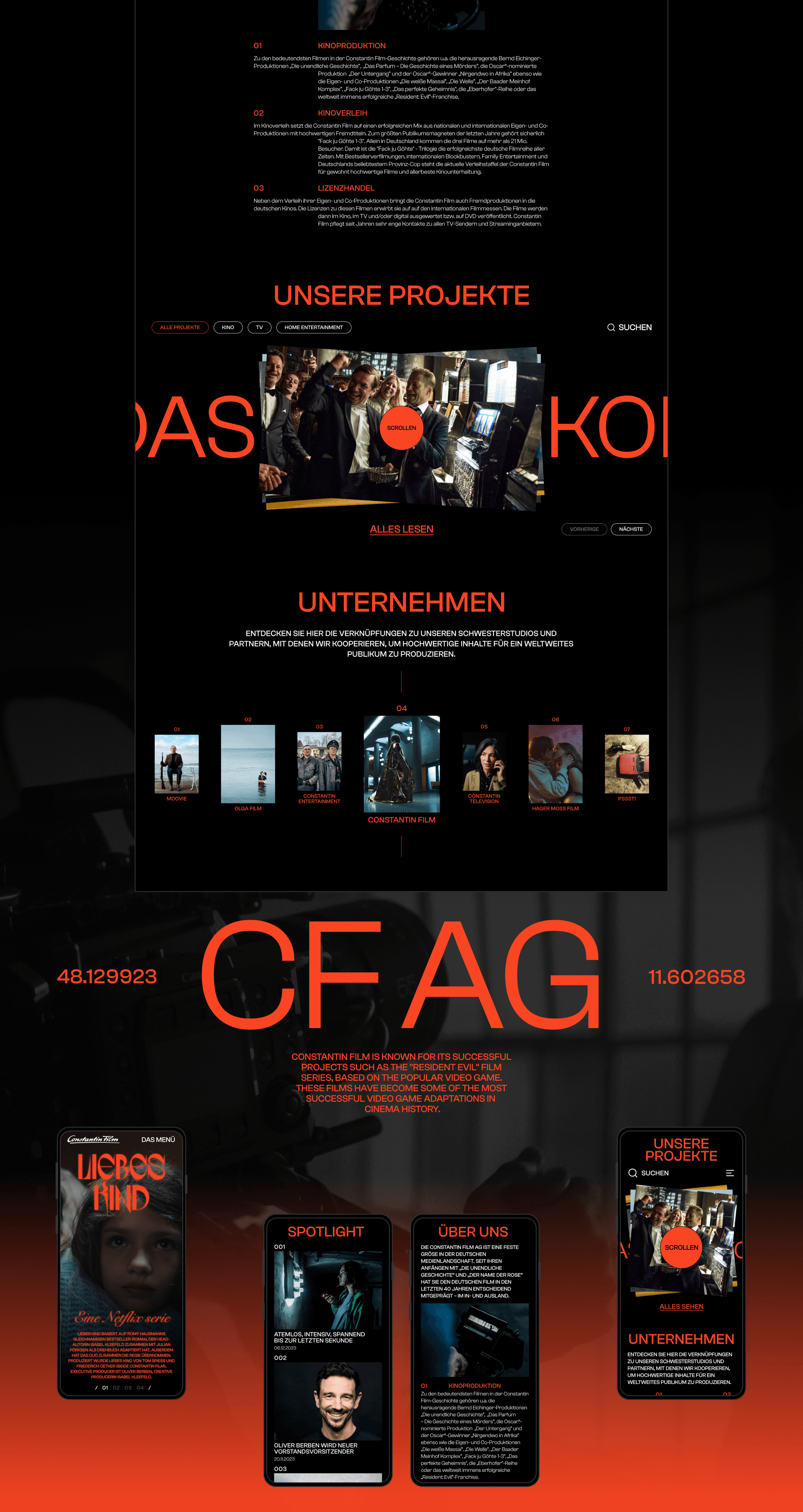 Сonstantin Film | Corporate website redesign — Изображение №4 — Интерфейсы, Графика на Dprofile