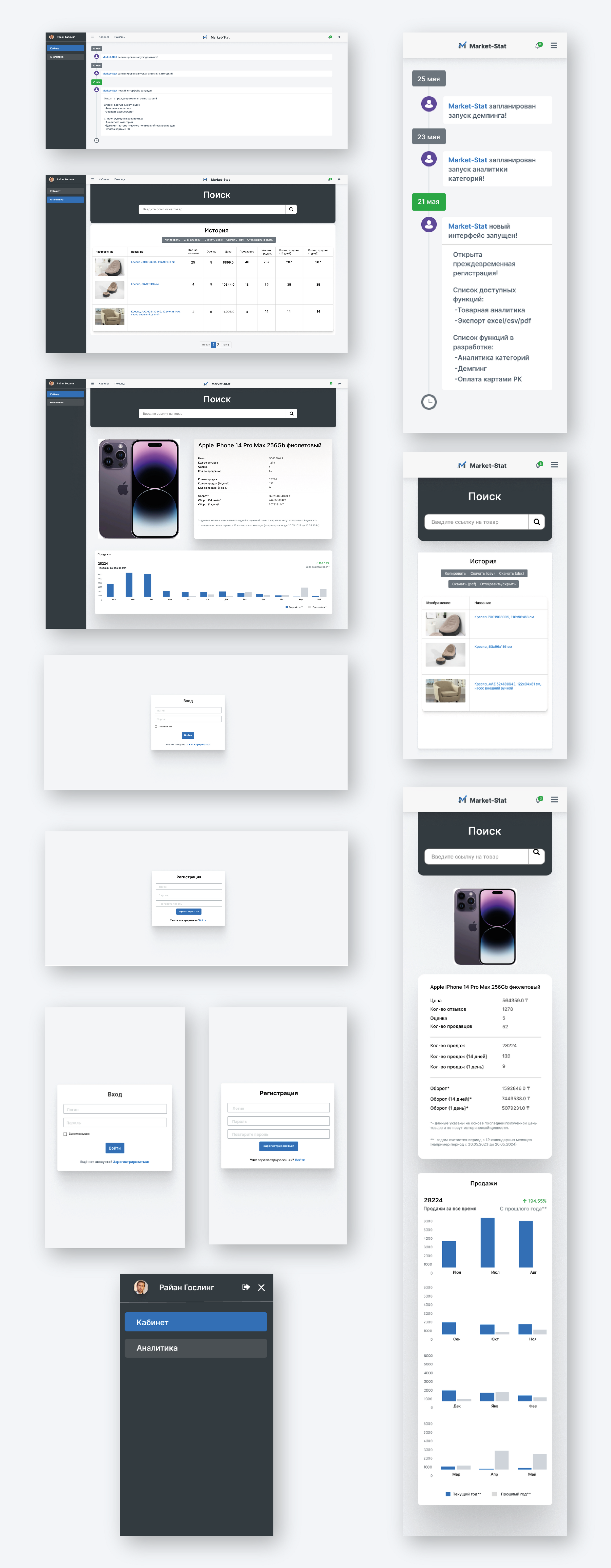 Market Stat — Изображение №6 — Графика, Интерфейсы на Dprofile