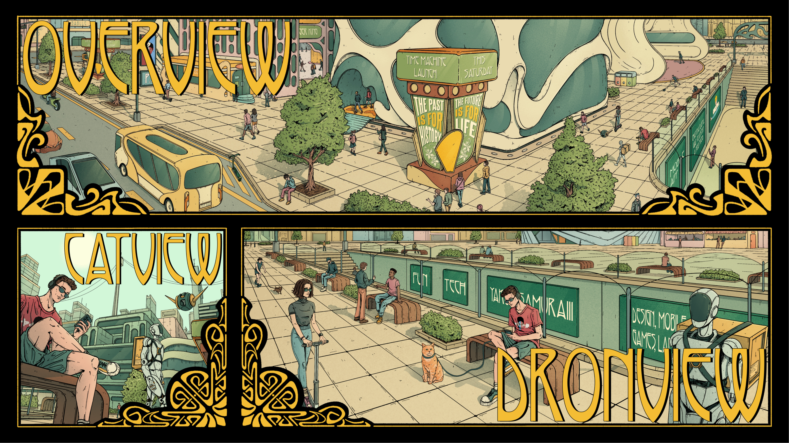 ARt NEvO City – иллюстрация в стиле ар-нуво — Изображение №1 — Иллюстрация, Графика на Dprofile