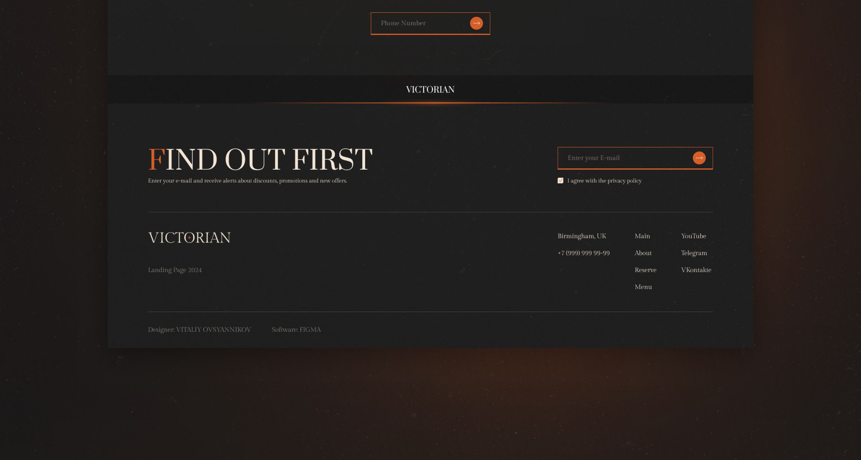 «VICTORIAN» • Landing Page — Изображение №19 — Интерфейсы, Брендинг на Dprofile