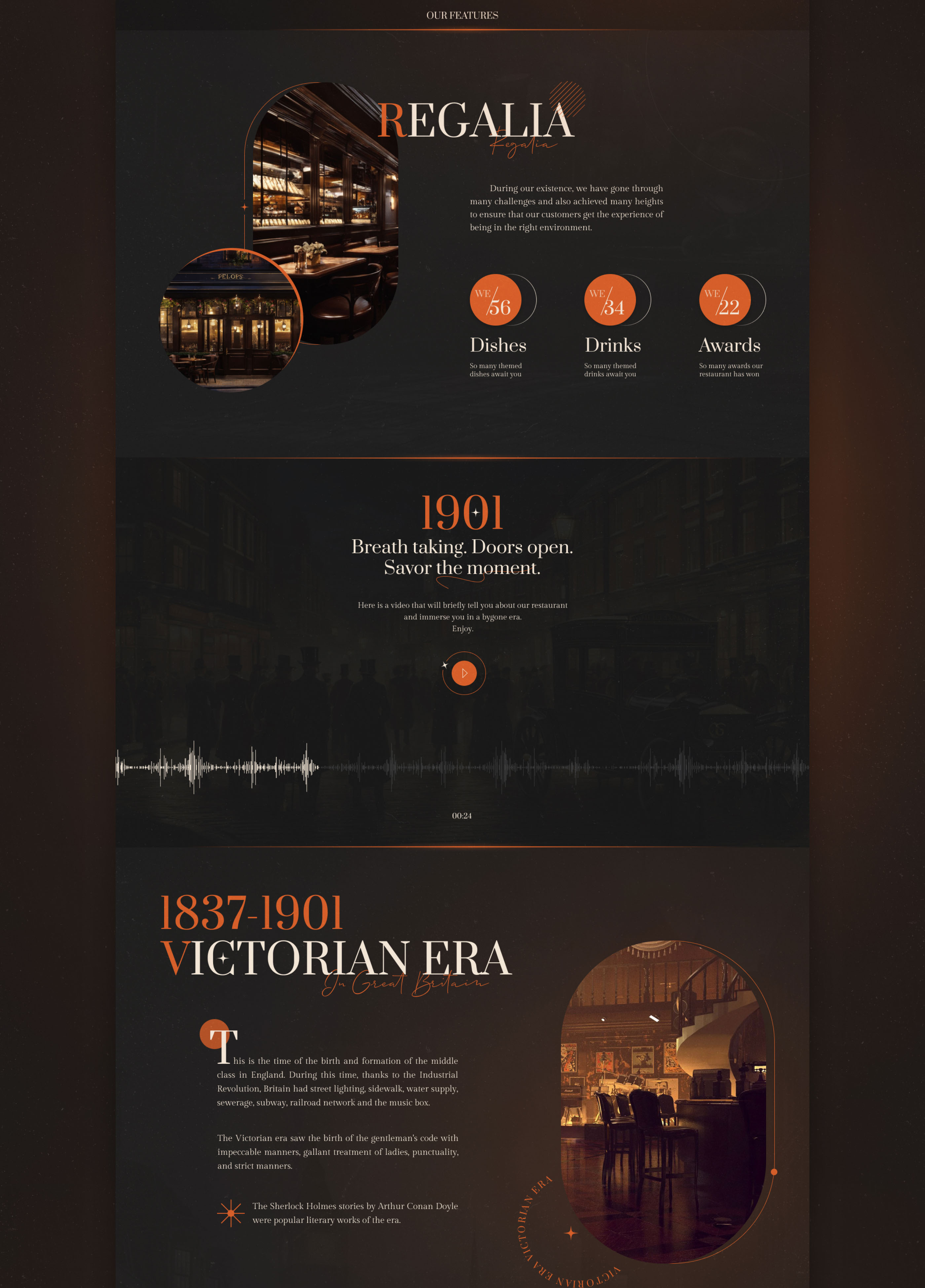 «VICTORIAN» • Landing Page — Изображение №17 — Интерфейсы, Брендинг на Dprofile