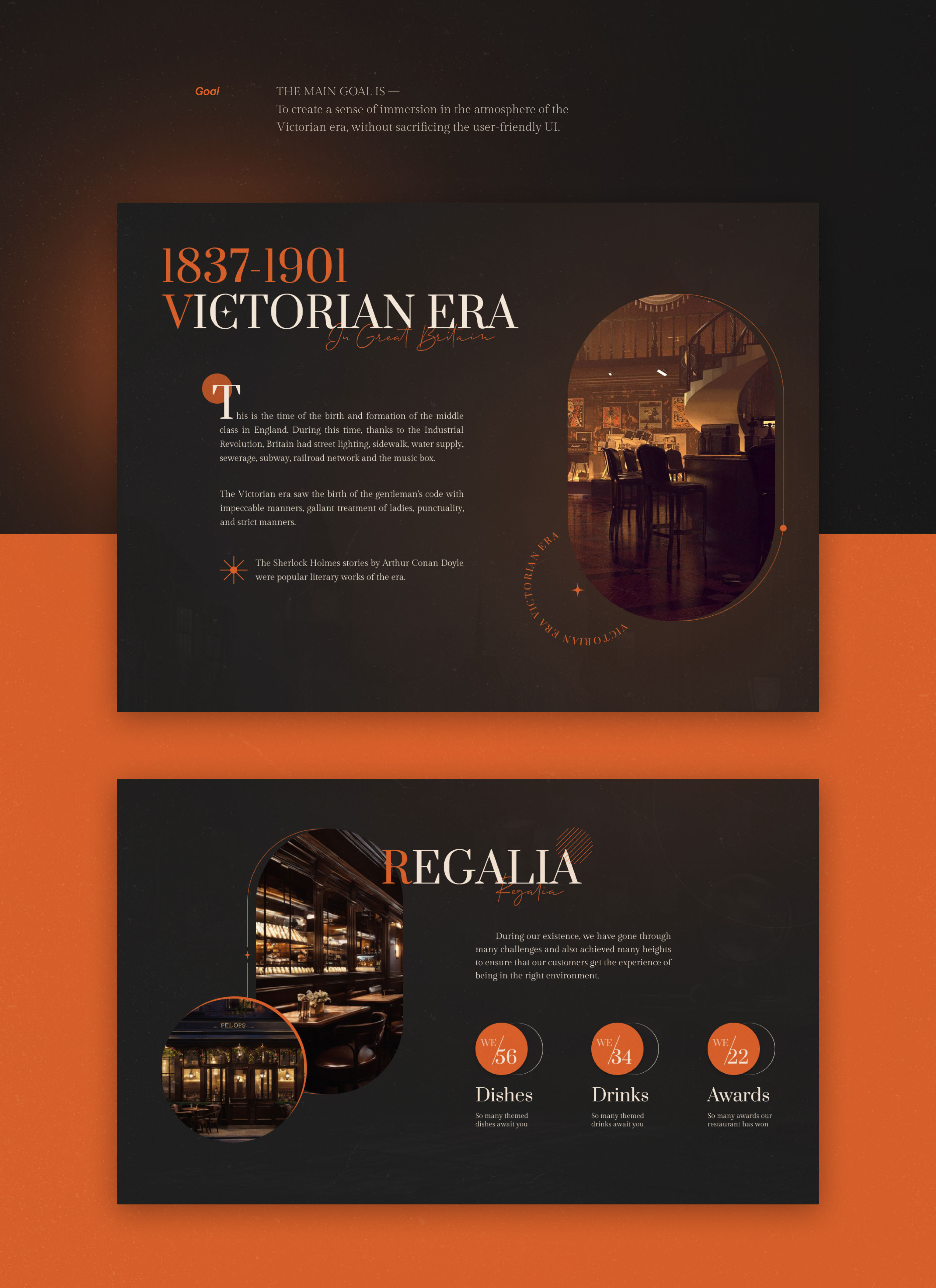 «VICTORIAN» • Landing Page — Изображение №7 — Интерфейсы, Брендинг на Dprofile