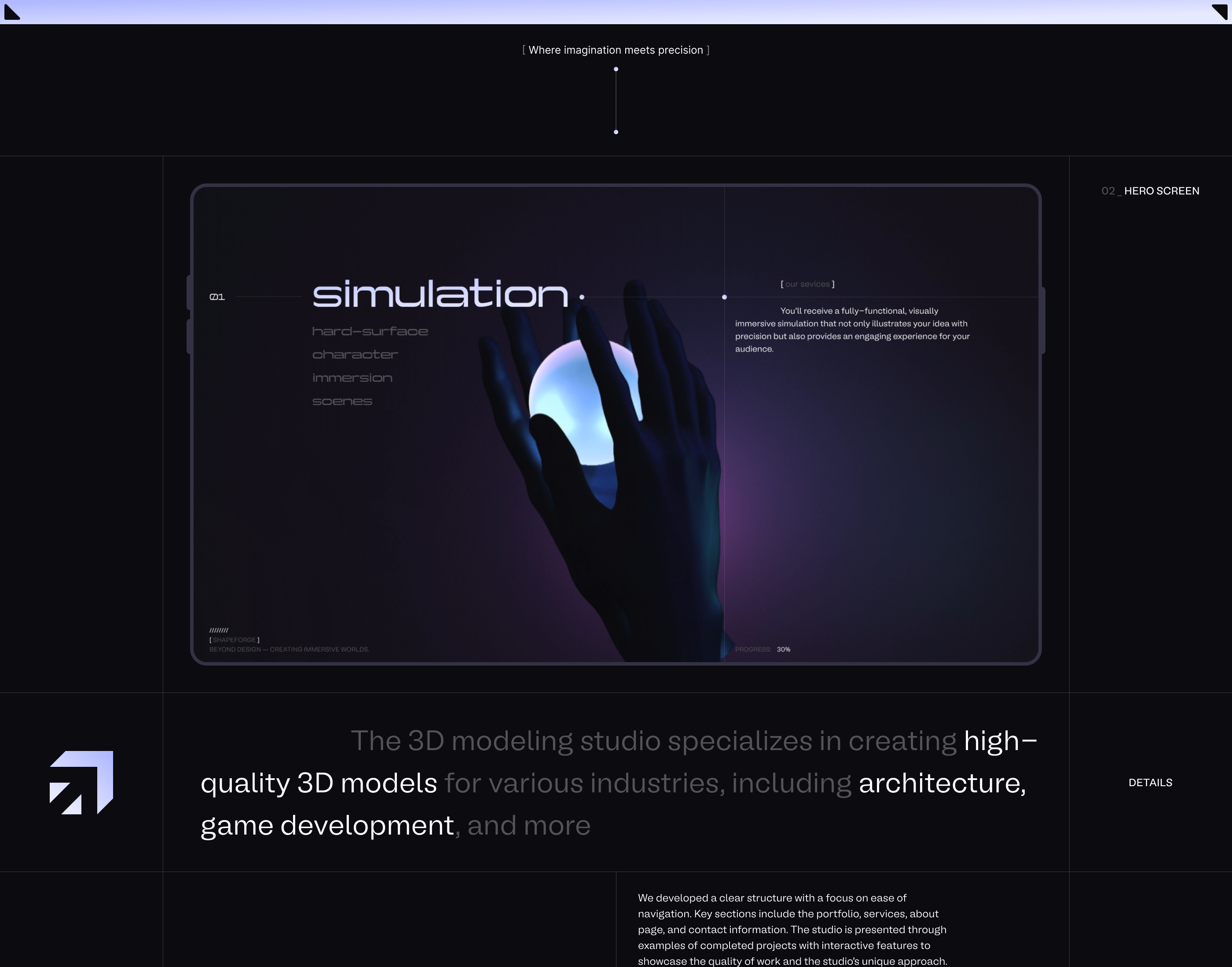 shapeforge • Landing Page — Изображение №2 — Интерфейсы на Dprofile