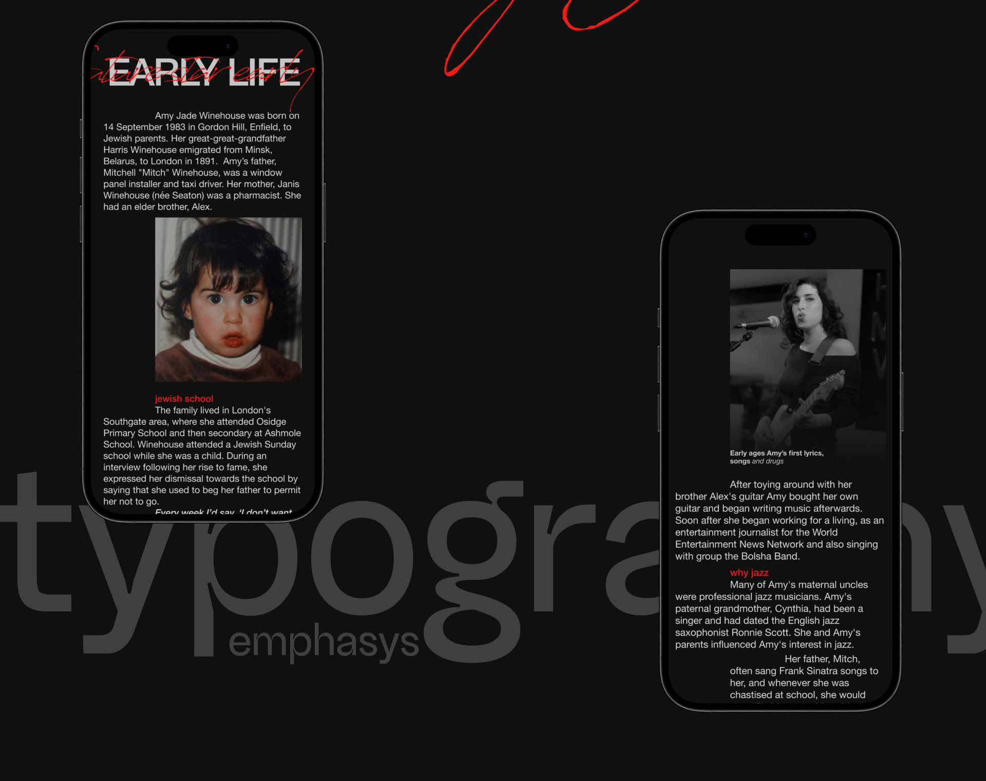 Лонгрид об Эми Уайнхаус — Изображение №3 — Интерфейсы на Dprofile