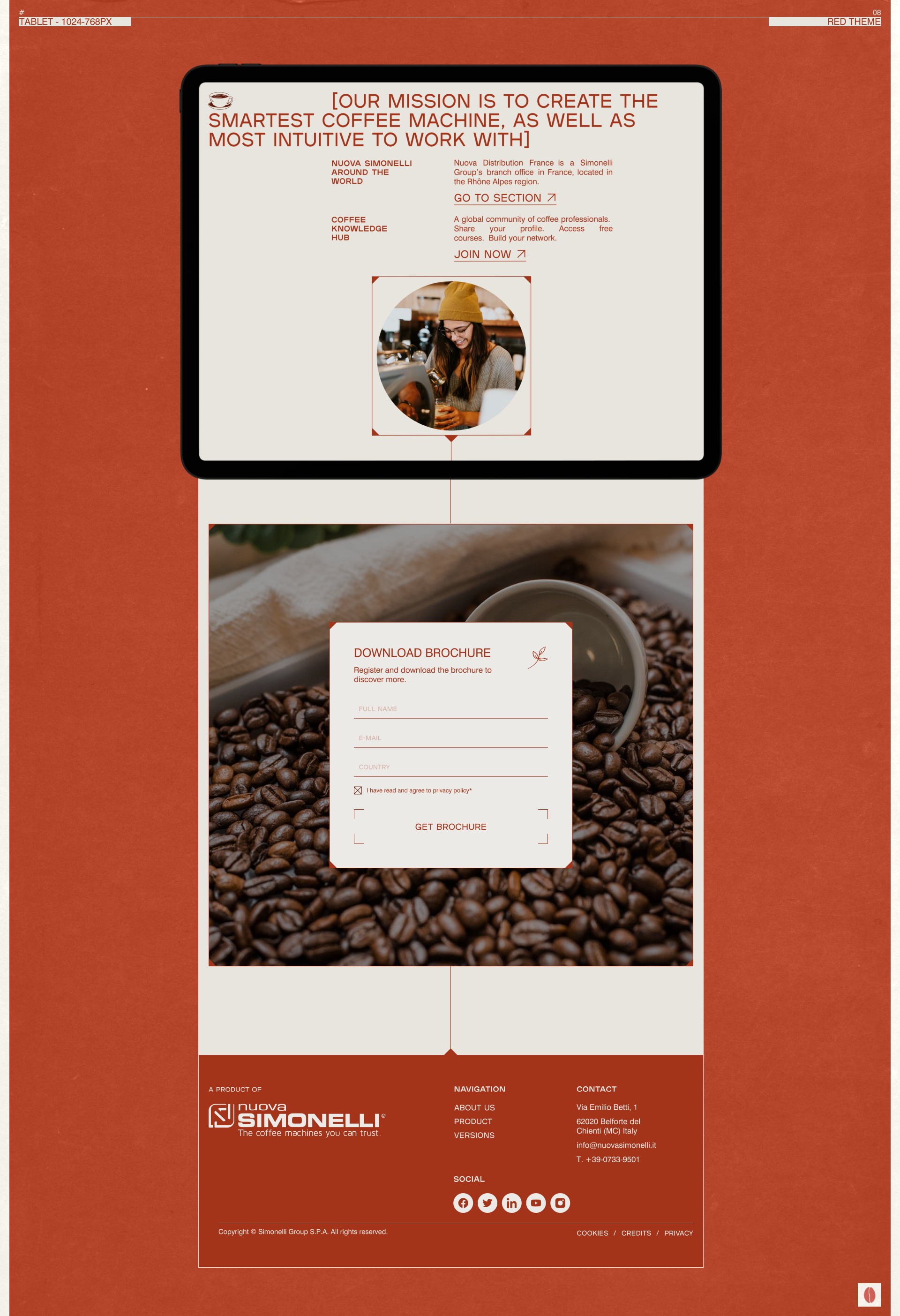 NUOVA SIMONELLI | Landing page redesign project — Изображение №8 — Интерфейсы на Dprofile